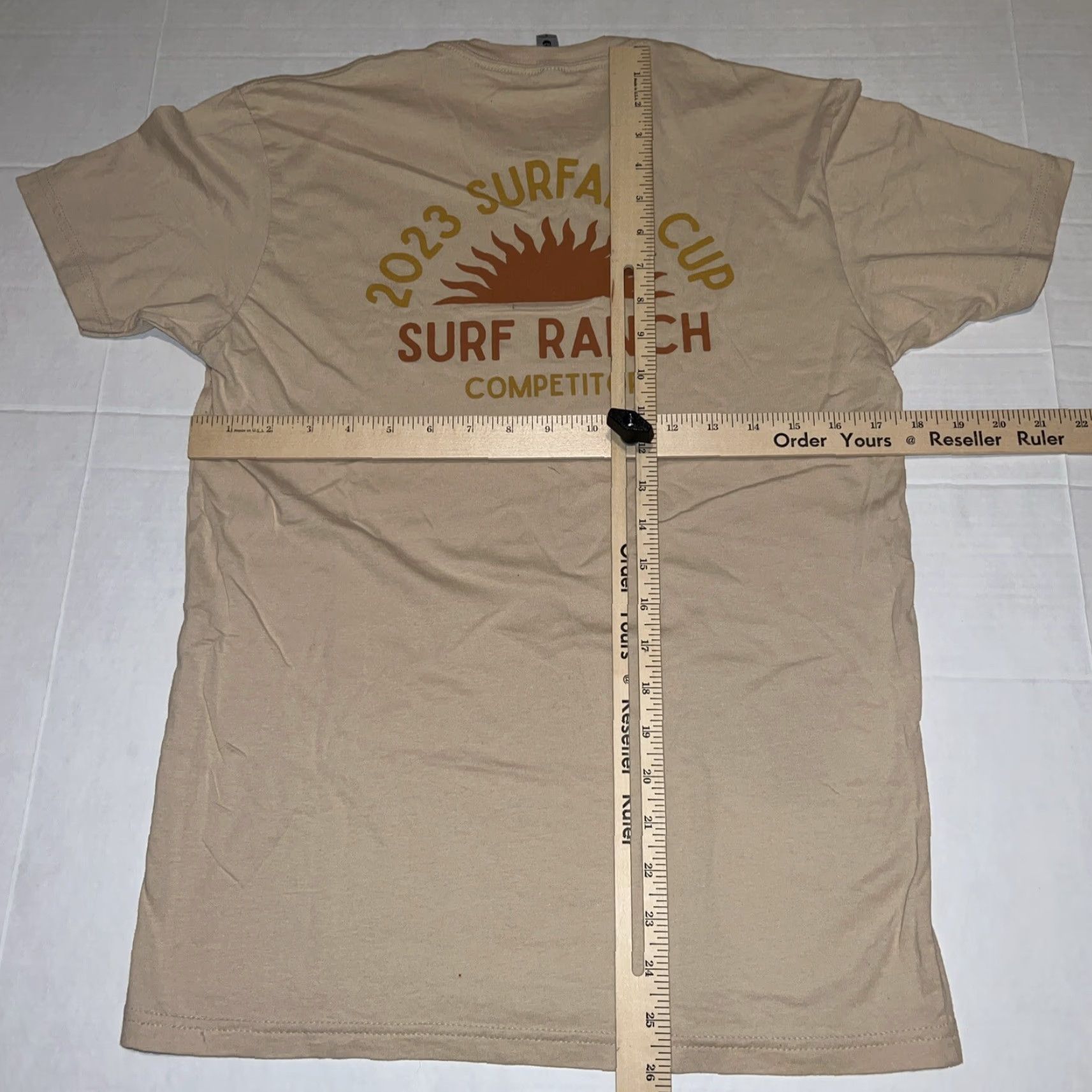 Next Level Next Level Shirt S Crew Neck Short Sleeve Graphic Print 2023 Surfaid Cup Competitor Surf Ranch Beige Men’s California Logo Limited Edition Slim fit? Size US S / EU 44-46 / 1 - 6 Thumbnail