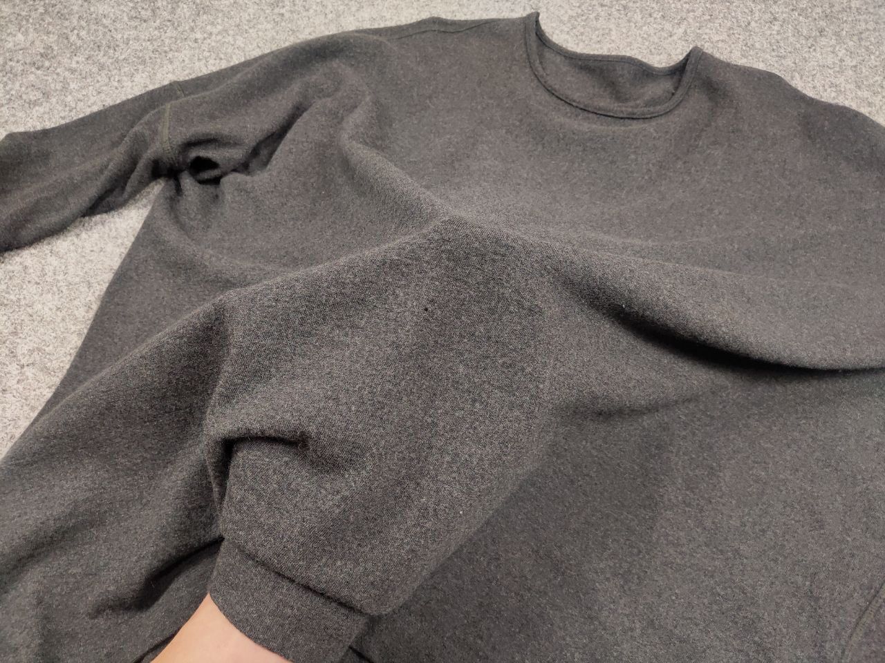 Designer Christa De Carouge Design Gray Wool Oversized Light Sweater Size ONE SIZE - 20 Thumbnail