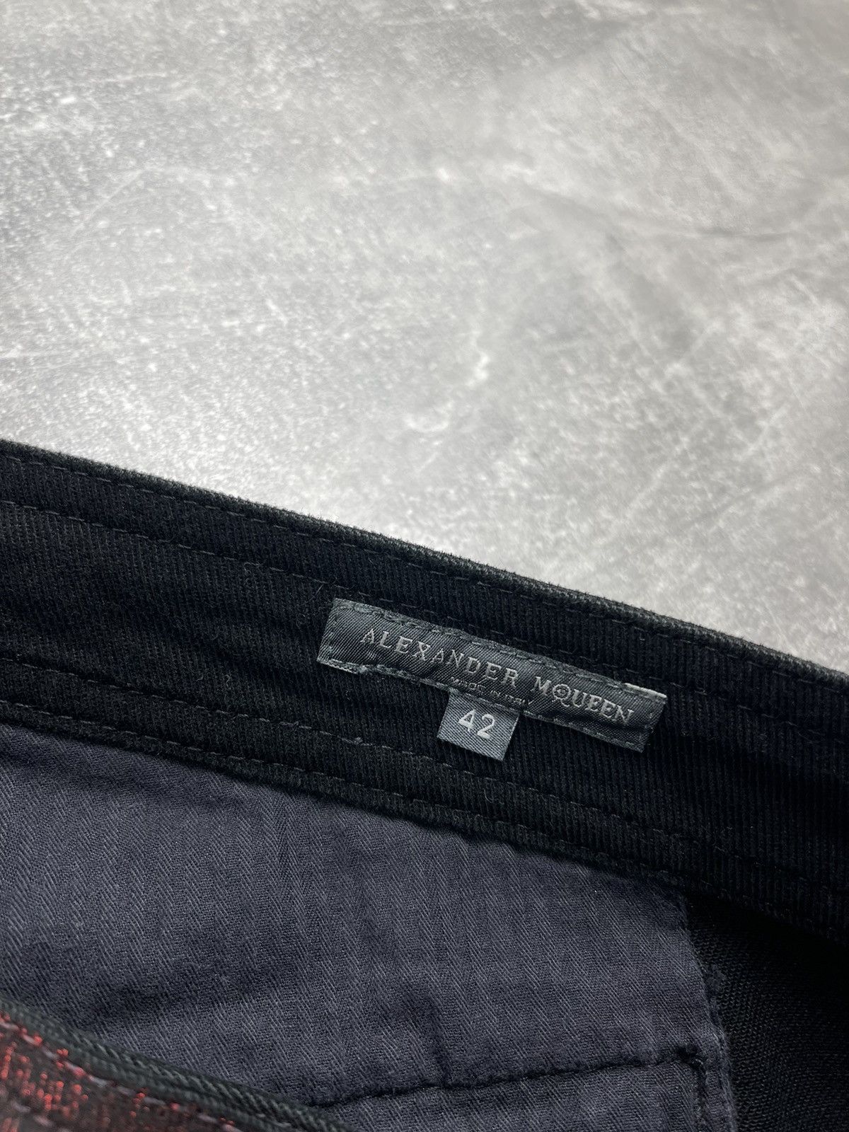 Alexander McQueen Alexander McQueen Archives Graphic Print Biker Skinny Pants Size 28" / US 6 / IT 42 - 12 Thumbnail
