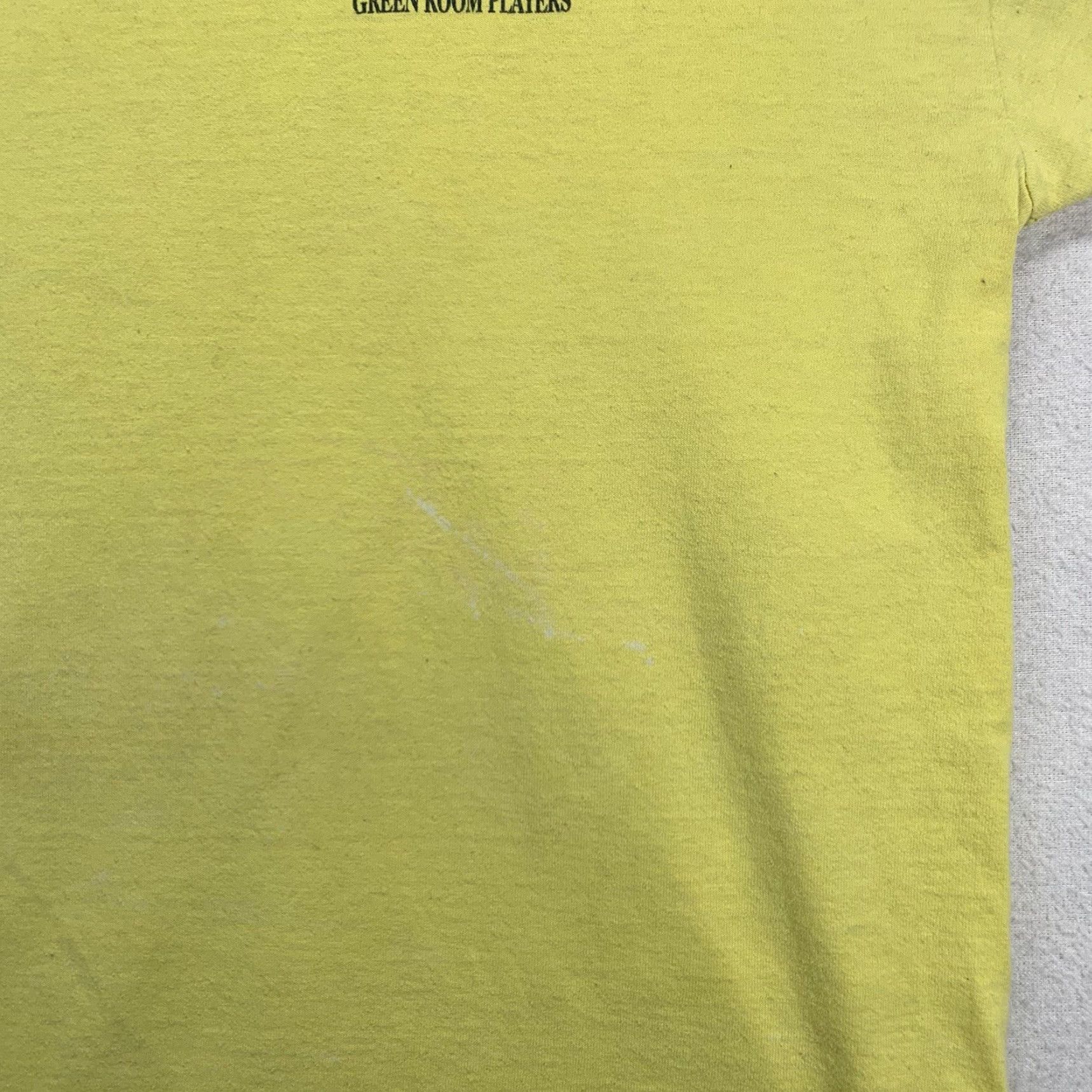 Fruit Of The Loom VINTAGE Wharton County Junior College GREENWOOD PLAYERS T-Shirt Adult L Yellow Graphic Print 90s College Texas Mens Size US L / EU 52-54 / 3 - 7 Thumbnail