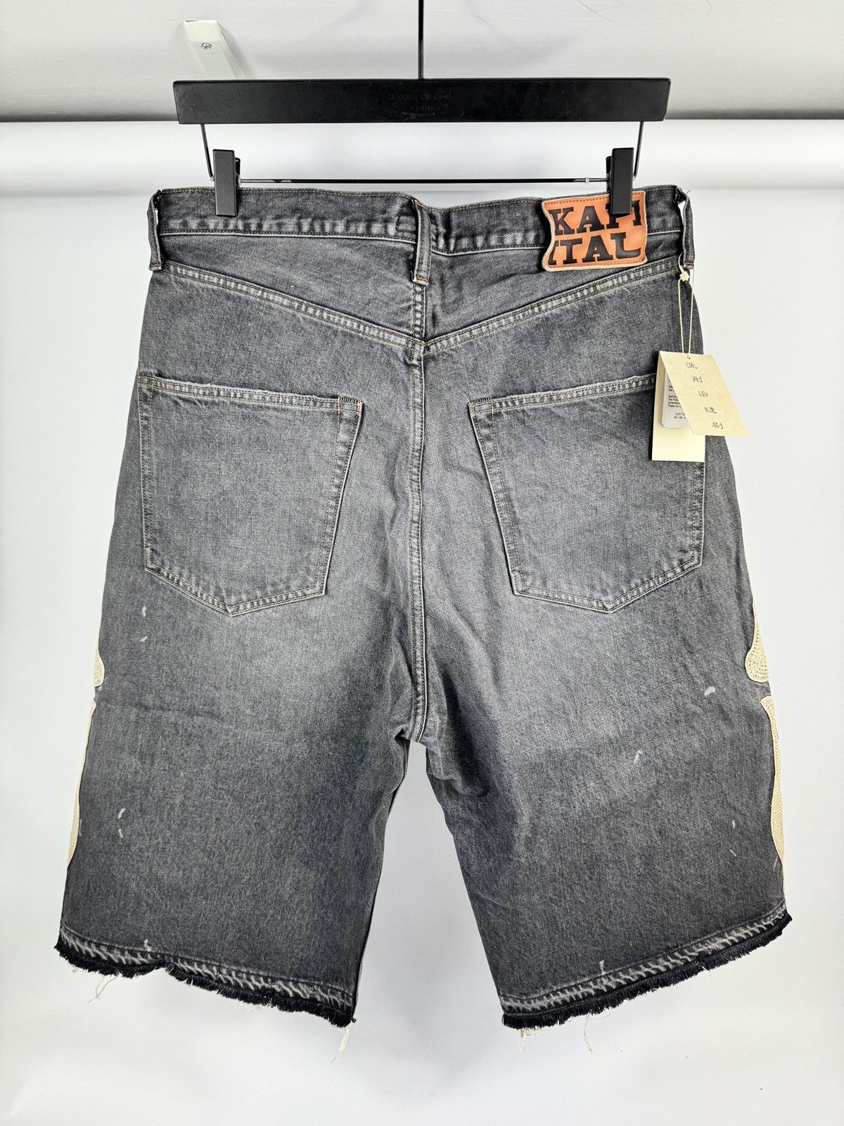 Kapital Bone X-ray embroidered 3 quarter denim shorts Size US 38 / EU 54 - 2 Thumbnail