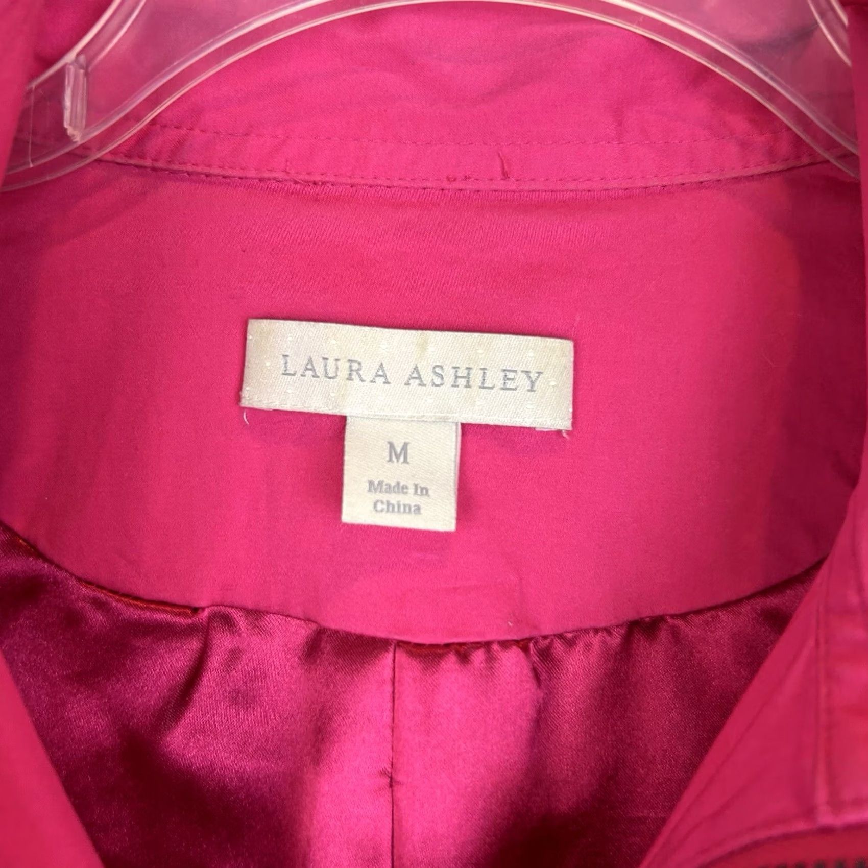 Laura Ashley Laura Ashley Jacket Womens M Short Lined Pink Solid Long Sleeve Zip Size M / US 6-8 / IT 42-44 - 3 Thumbnail