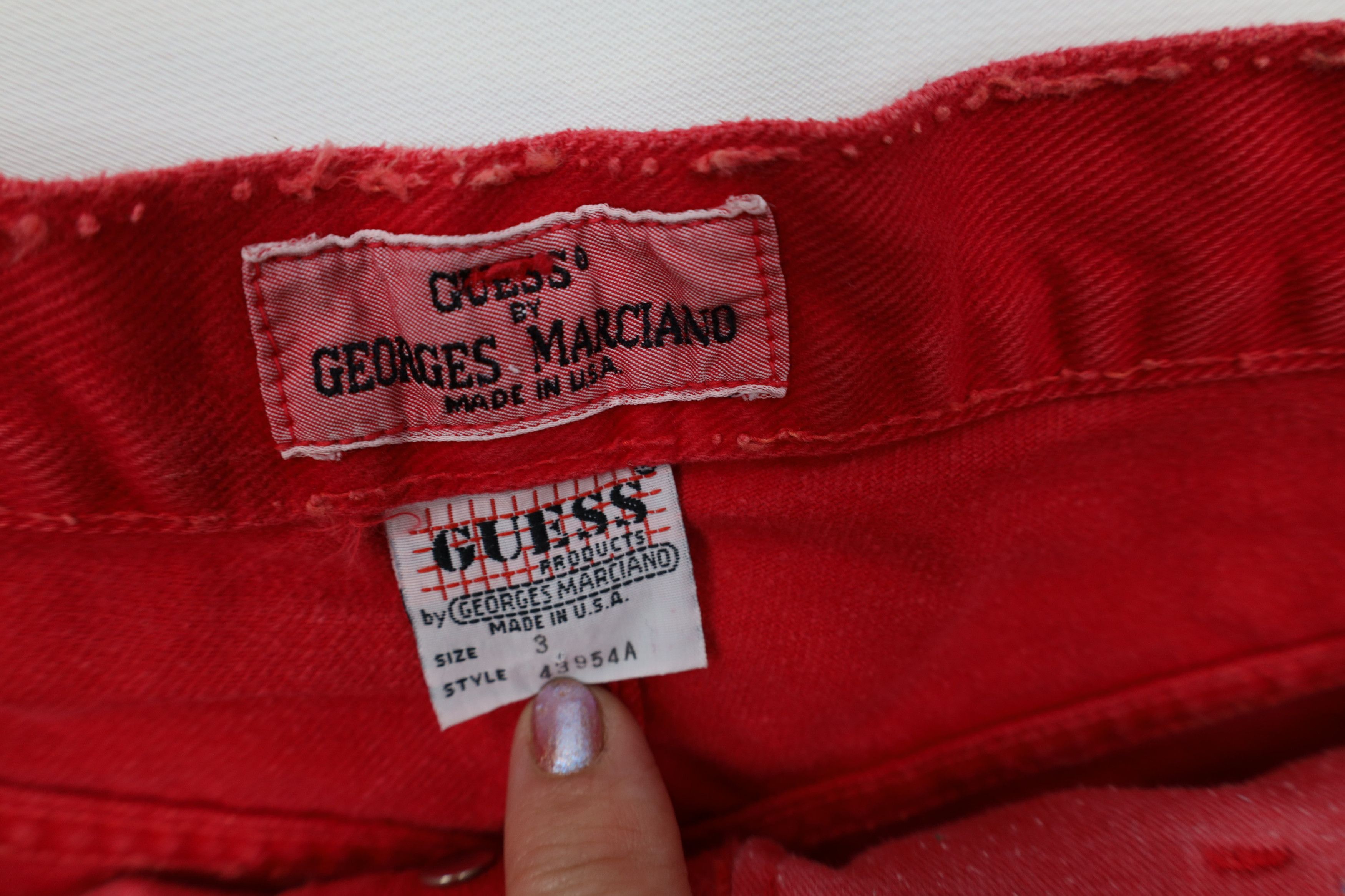 Guess Vintage 90s Guess Spell Out Button Fly Denim Jean Shorts USA Size 26" / US 2 / IT 38 - 6 Thumbnail