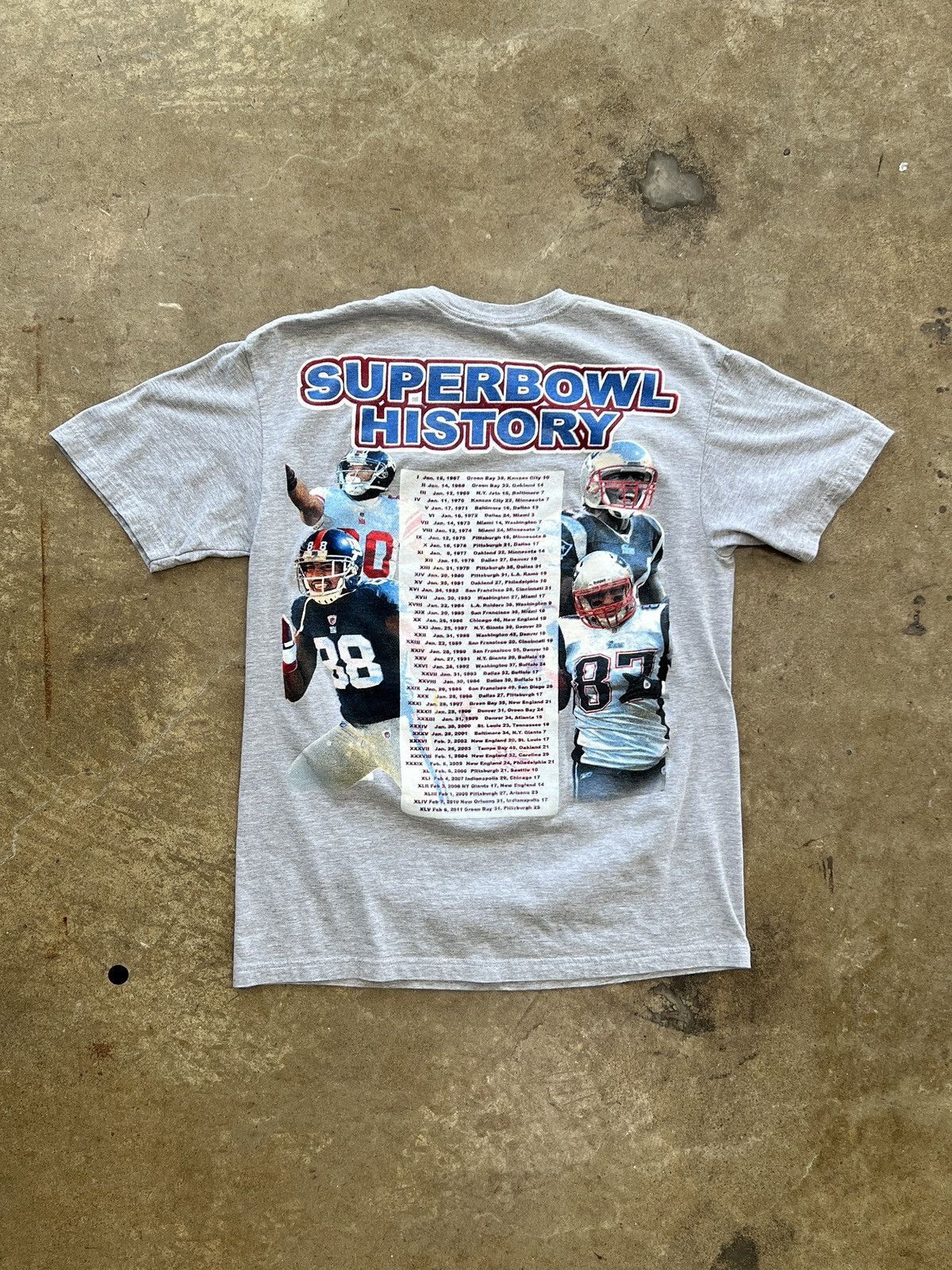 NFL NFL 2012 Super Bowl XLVI Giants v. Patriots Tee Medium Size US M / EU 48-50 / 2 - 5 Thumbnail