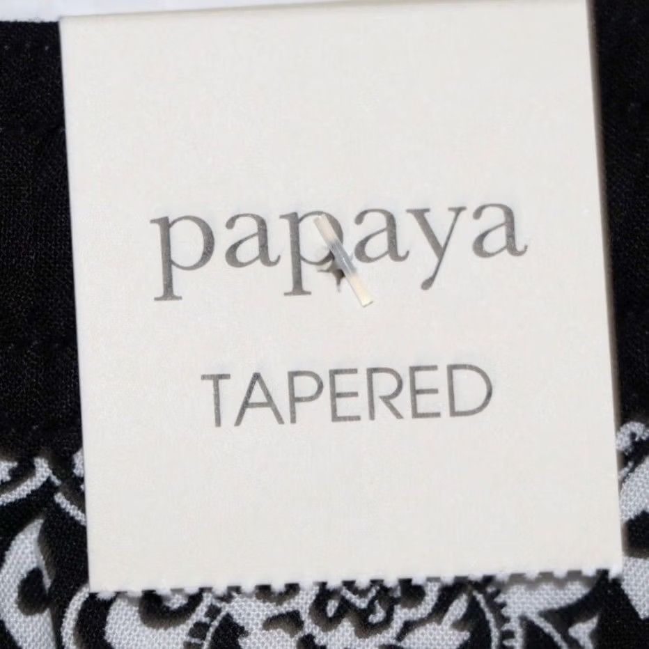Vintage BNWT Papaya Viscose Trousers UK 16 Black White Floral Womens Vintage Size 38" / US 16 / IT 52 - 4 Thumbnail