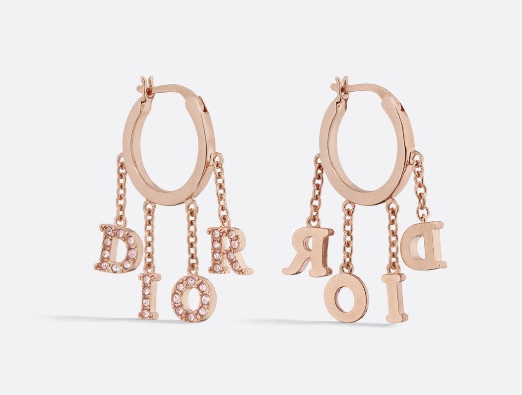 Dior Dio(r)evolution Earrings Pink-Finish Metal and Pink Crystals Size ONE SIZE - 1 Thumbnail