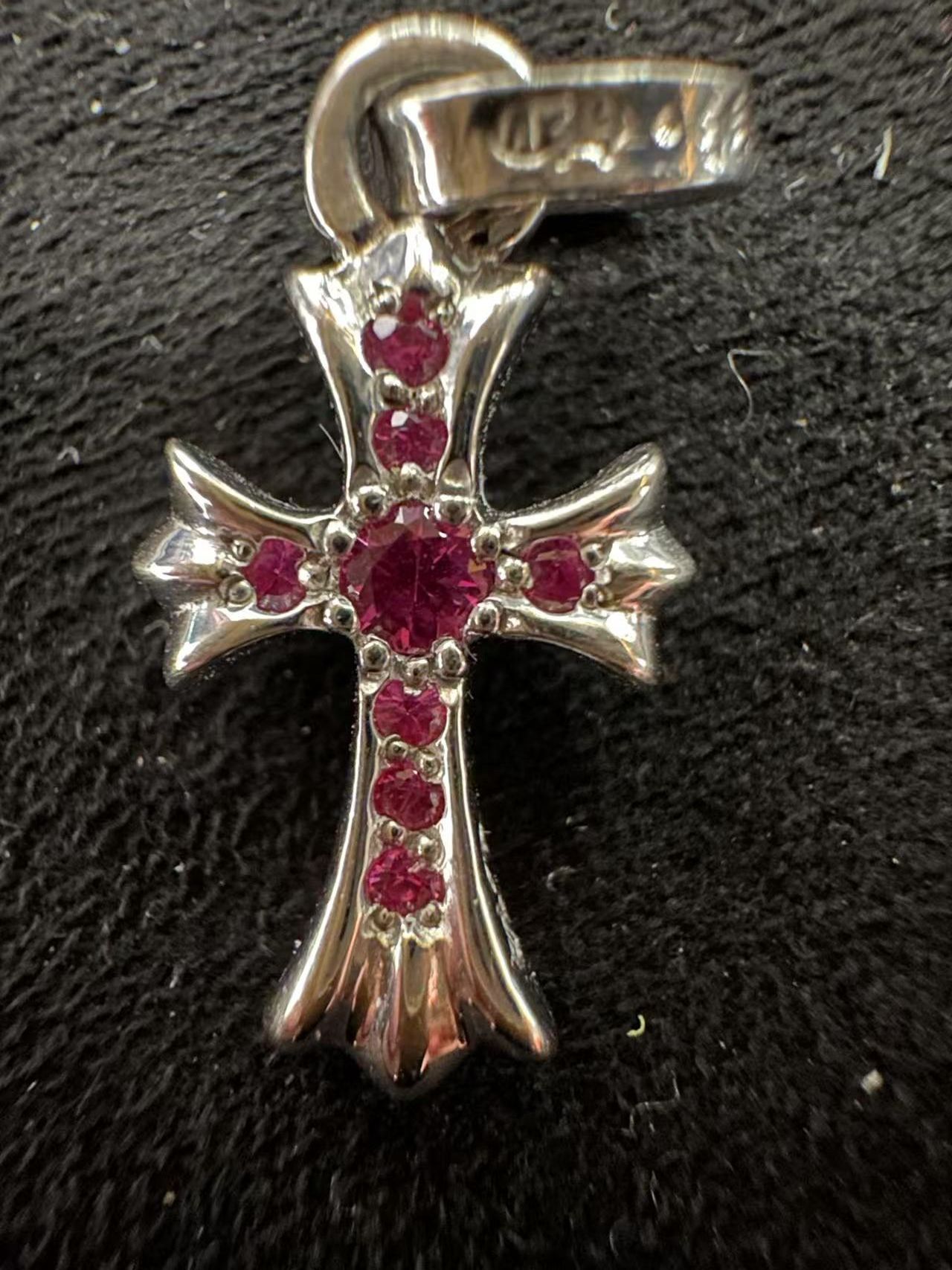 Chrome Hearts Chrome Hearts 18K White Gold Pink Babyfat Cross Pendant Size ONE SIZE - 12 Thumbnail