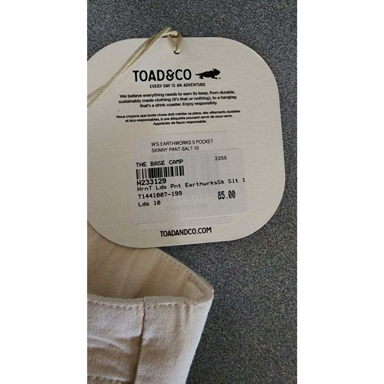 Toad&Co Denim Ankle Crop Jeans. Toad & Co Earthworks Ankle Pant Size 32" / US 10 / IT 46 - 4 Thumbnail