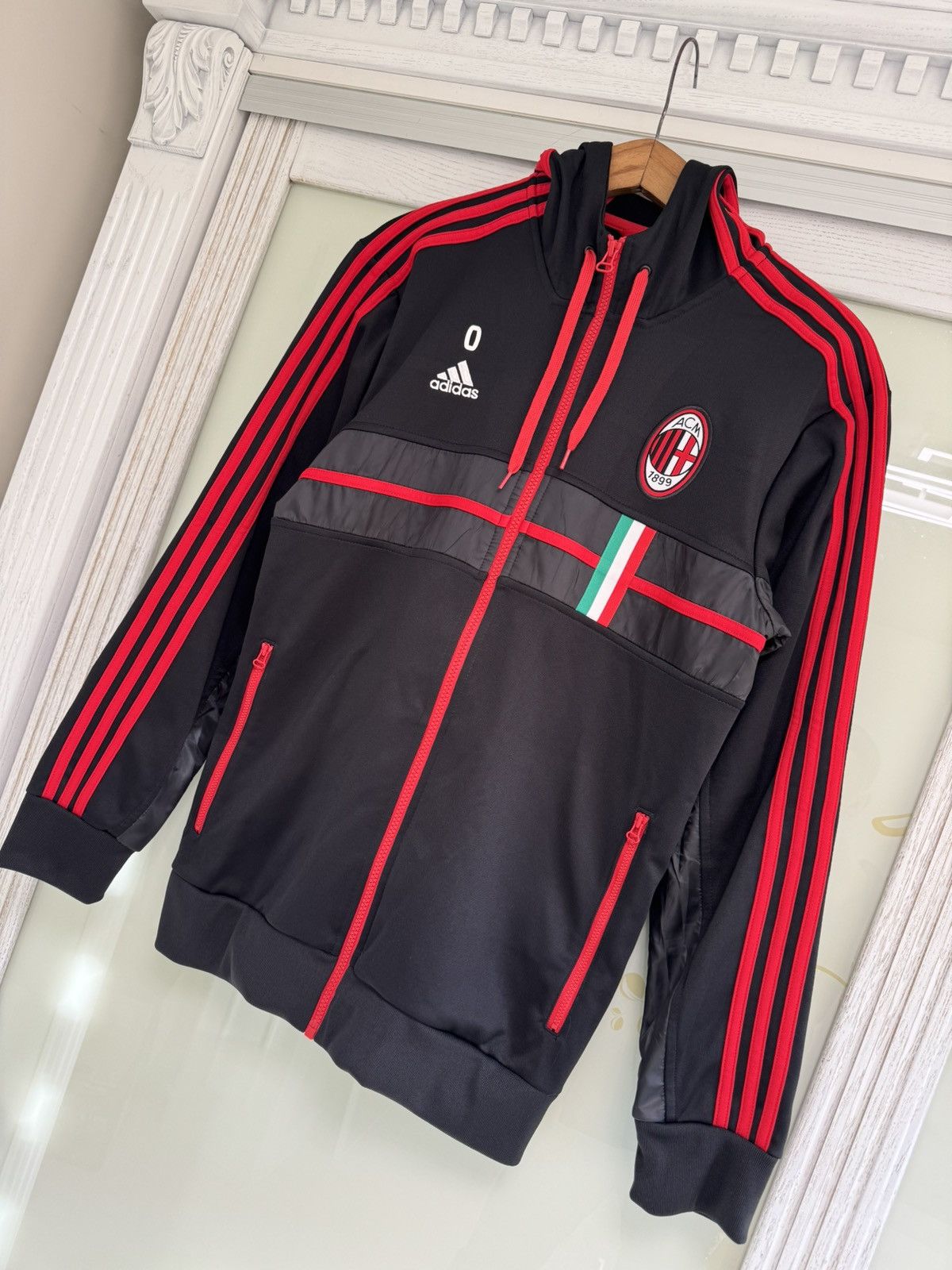Adidas Milan 2012-2013 Soccer Track Jacket Football Jersey Shirt Size US M / EU 48-50 / 2 - 3 Thumbnail