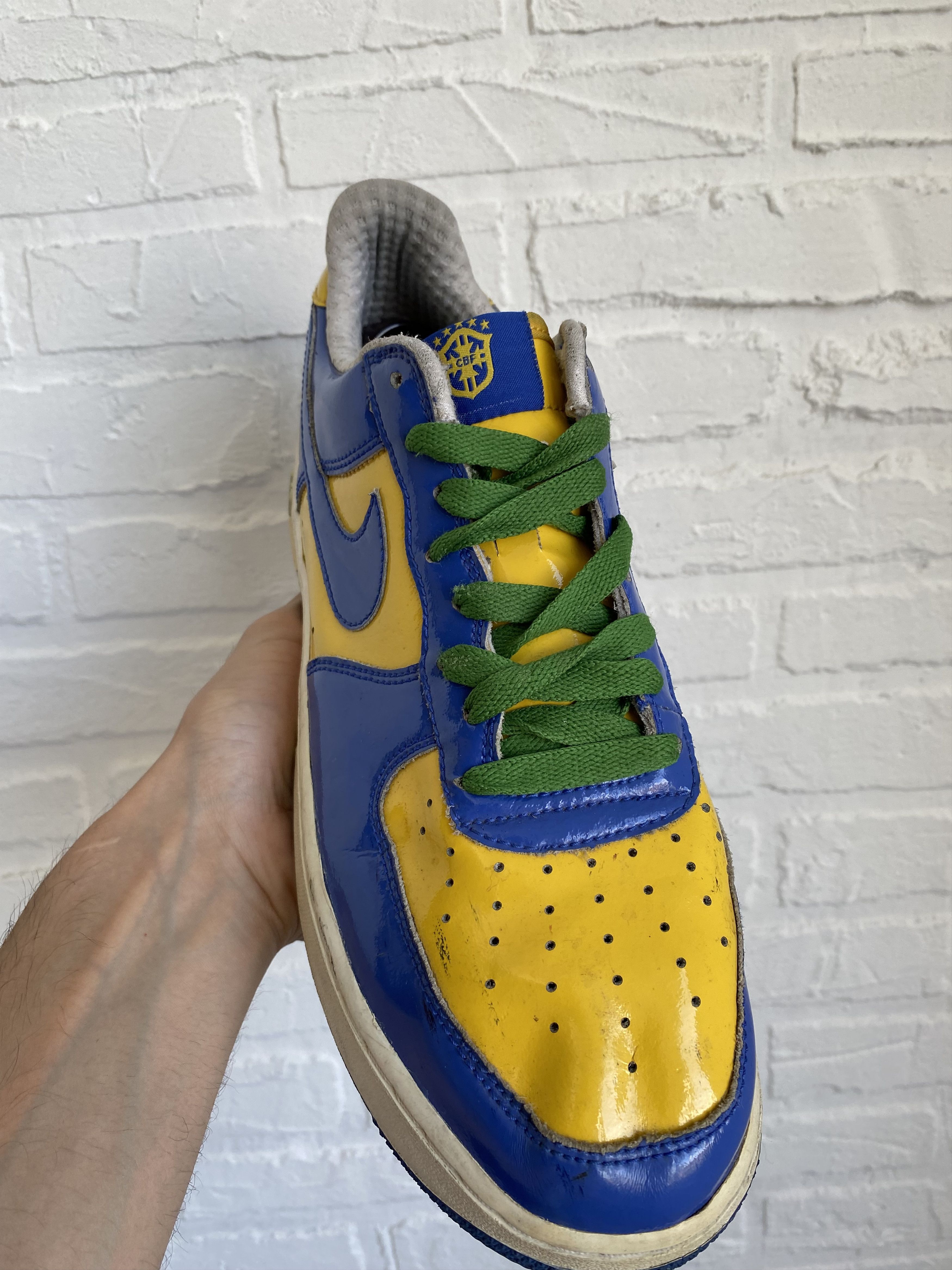 Nike Vintage Nike Air Force 1 Premium Brazil World Cup 2006 Size US 10 / EU 43 - 4 Thumbnail