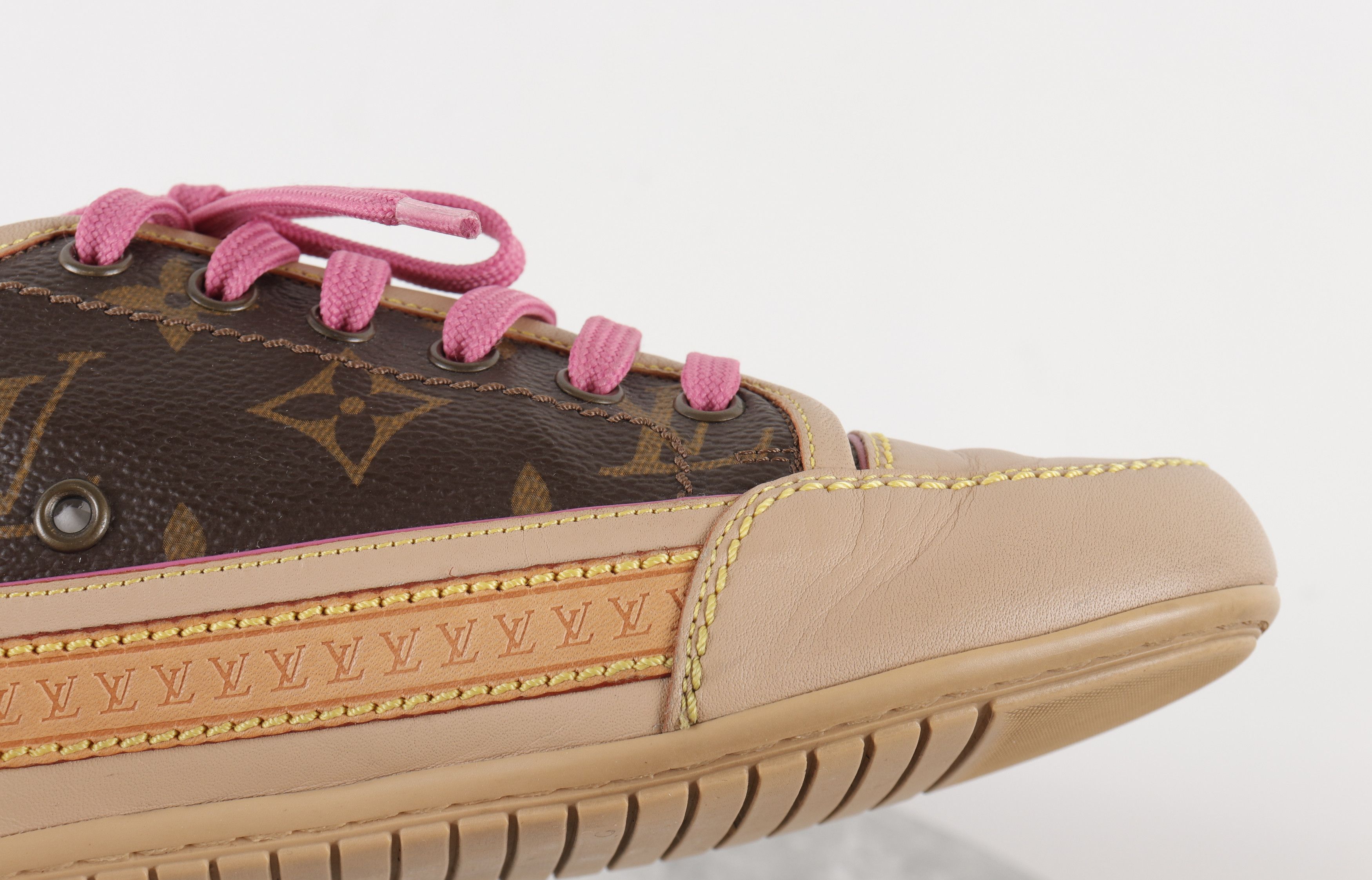 Louis Vuitton Louis Vuitton Leather Brown Monogram Sneakers Size US 6 / IT 36 - 10 Thumbnail