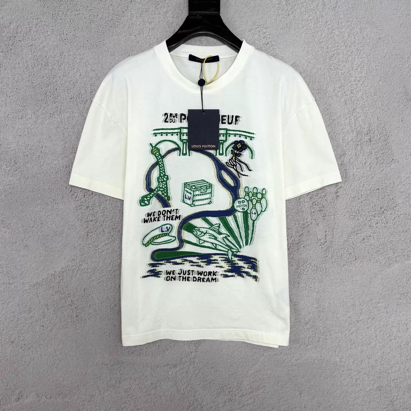 Louis Vuitton LV x Pharrell SS24 White Sunset Eiffel Tower Knit Tee S Size US S / EU 44-46 / 1 - 1 Thumbnail