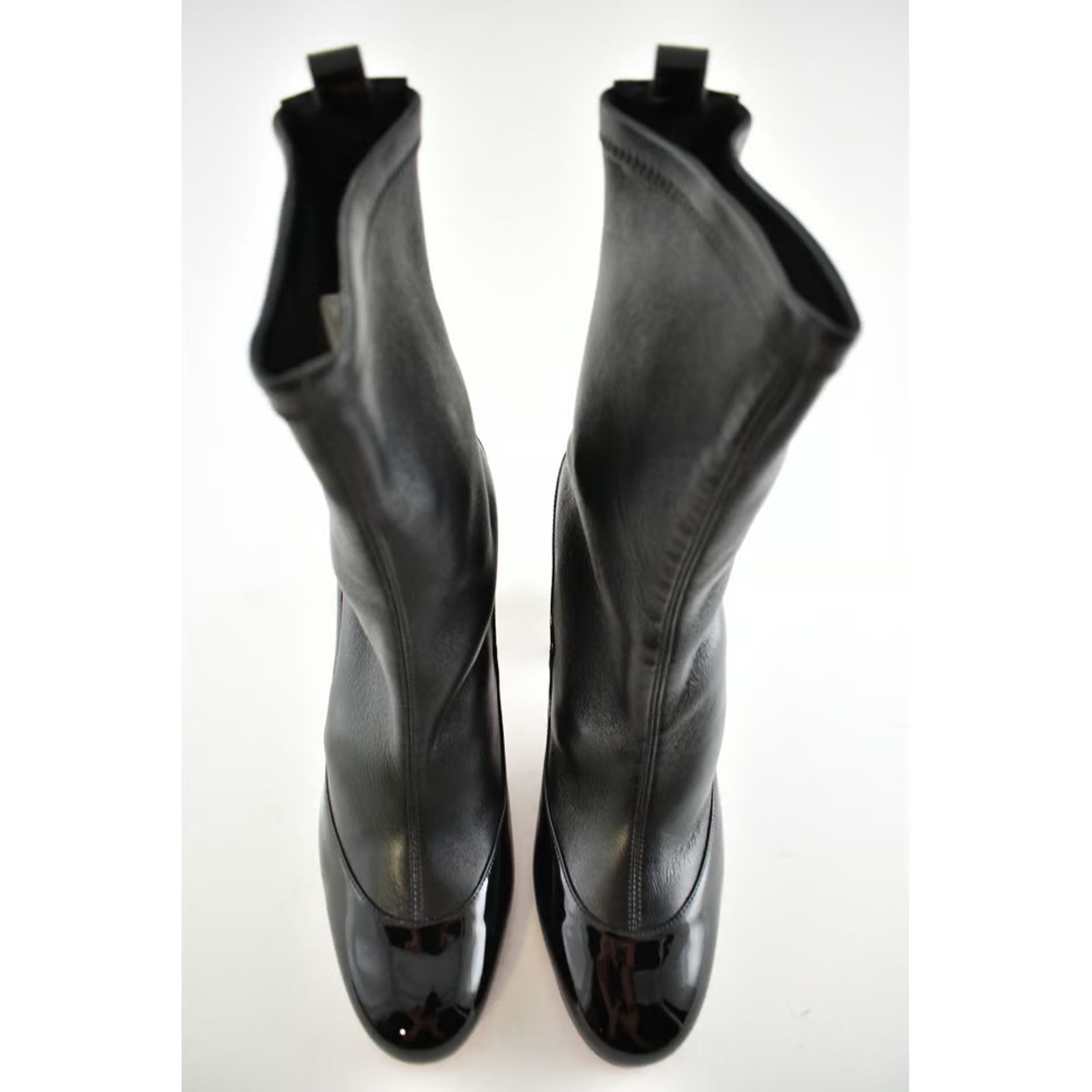 Christian Louboutin Bootnik 85 Black Patent Leather Stretch Ankle Heel Boot 36.5 Size US 6.5 / IT 36.5 - 6 Thumbnail