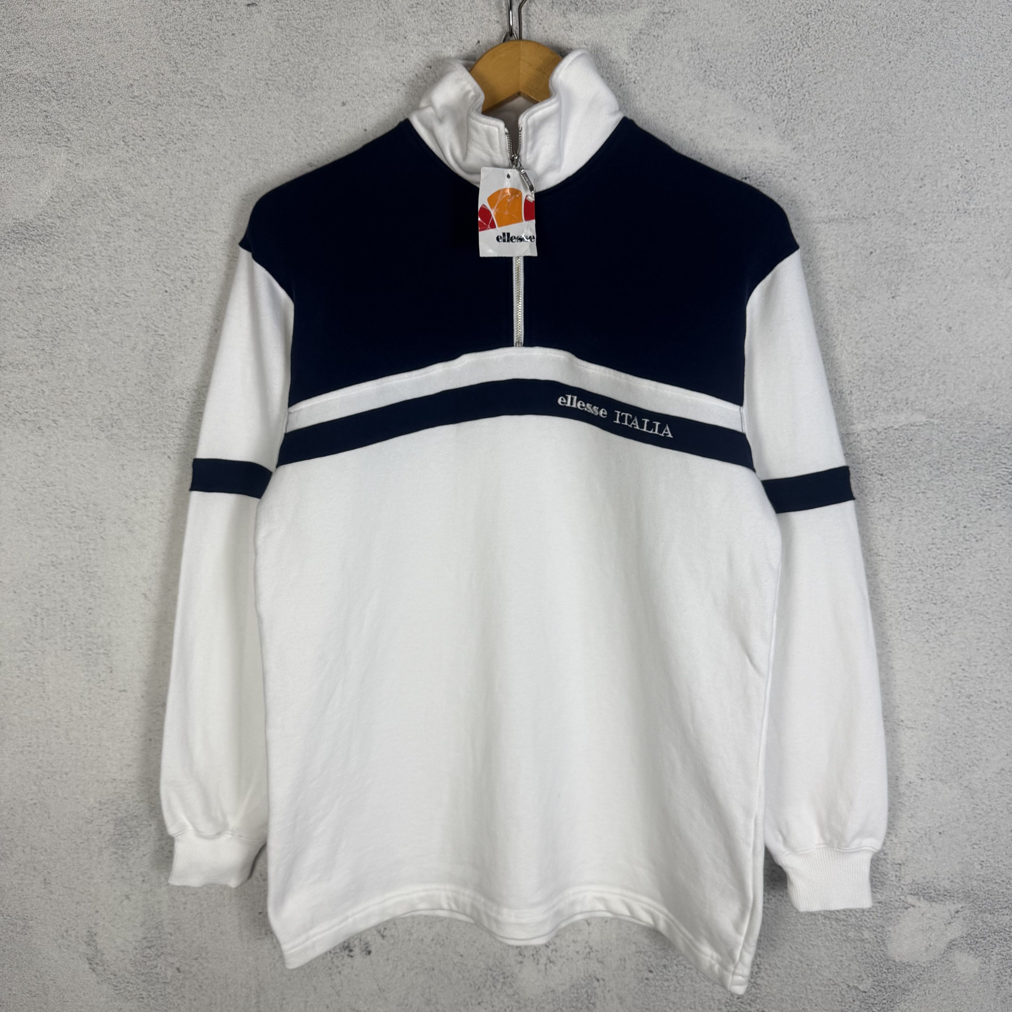 Ellesse Vintage Ellesse Half Zip Sweatshirt Size US S / EU 44-46 / 1 - 1 Thumbnail
