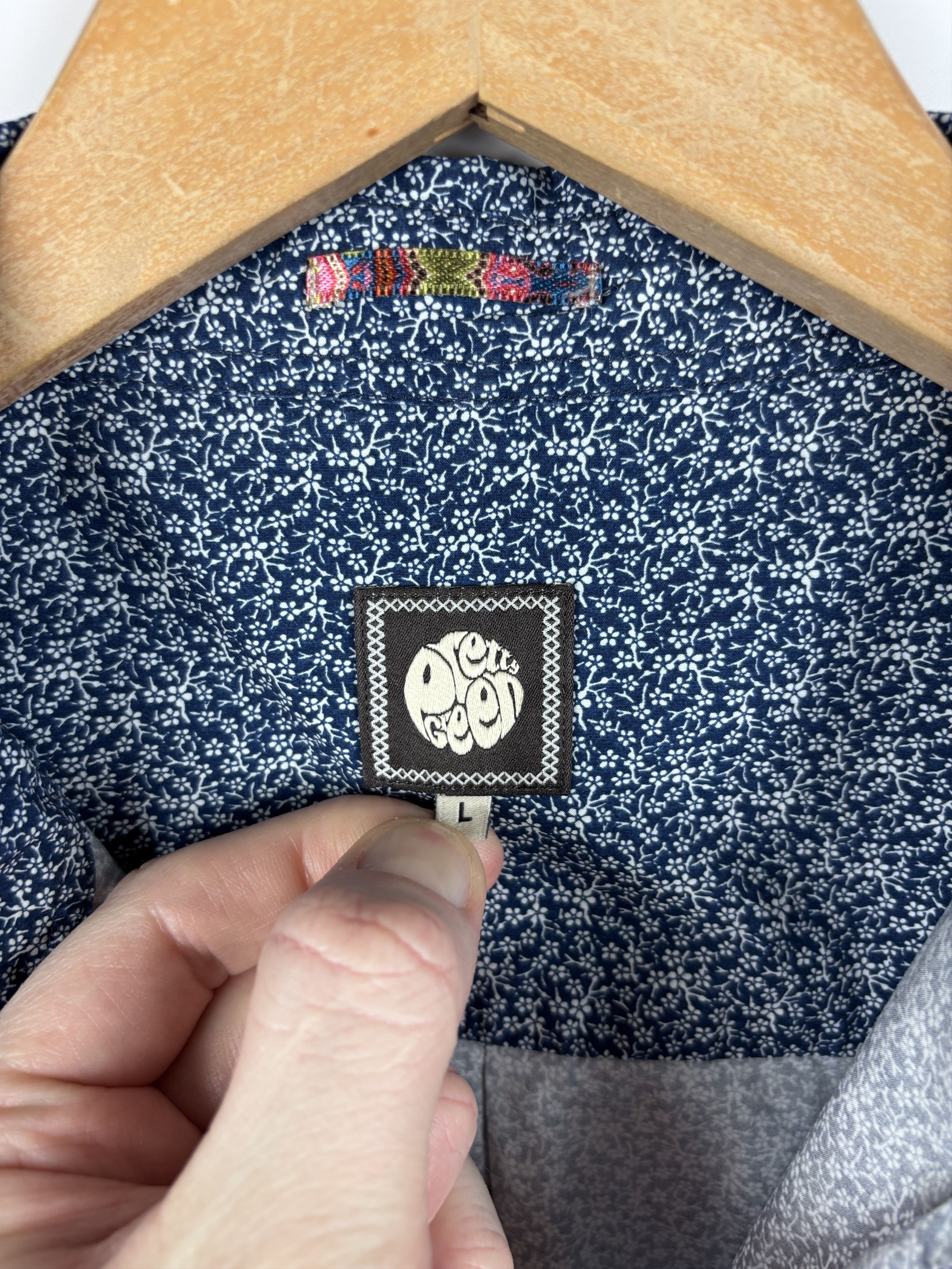 Pretty Green Pretty Green Button Down Floral Long Sleeve Shirt L Size US L / EU 52-54 / 3 - 7 Thumbnail