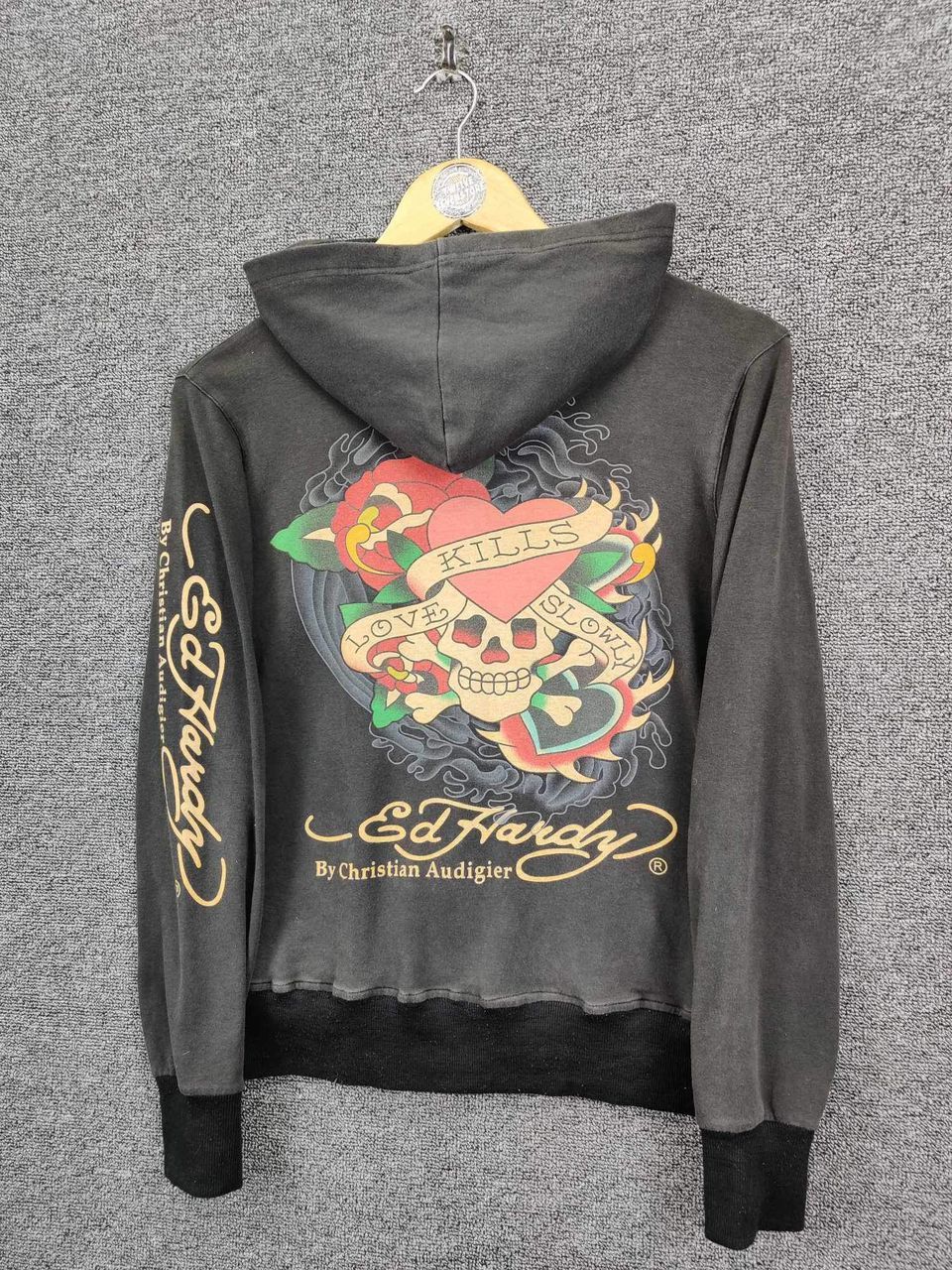 Ed Hardy Vintage Ed Hardy Christian Audigier Zipper Hoodie Size US XL / EU 56 / 4 - 2 Thumbnail