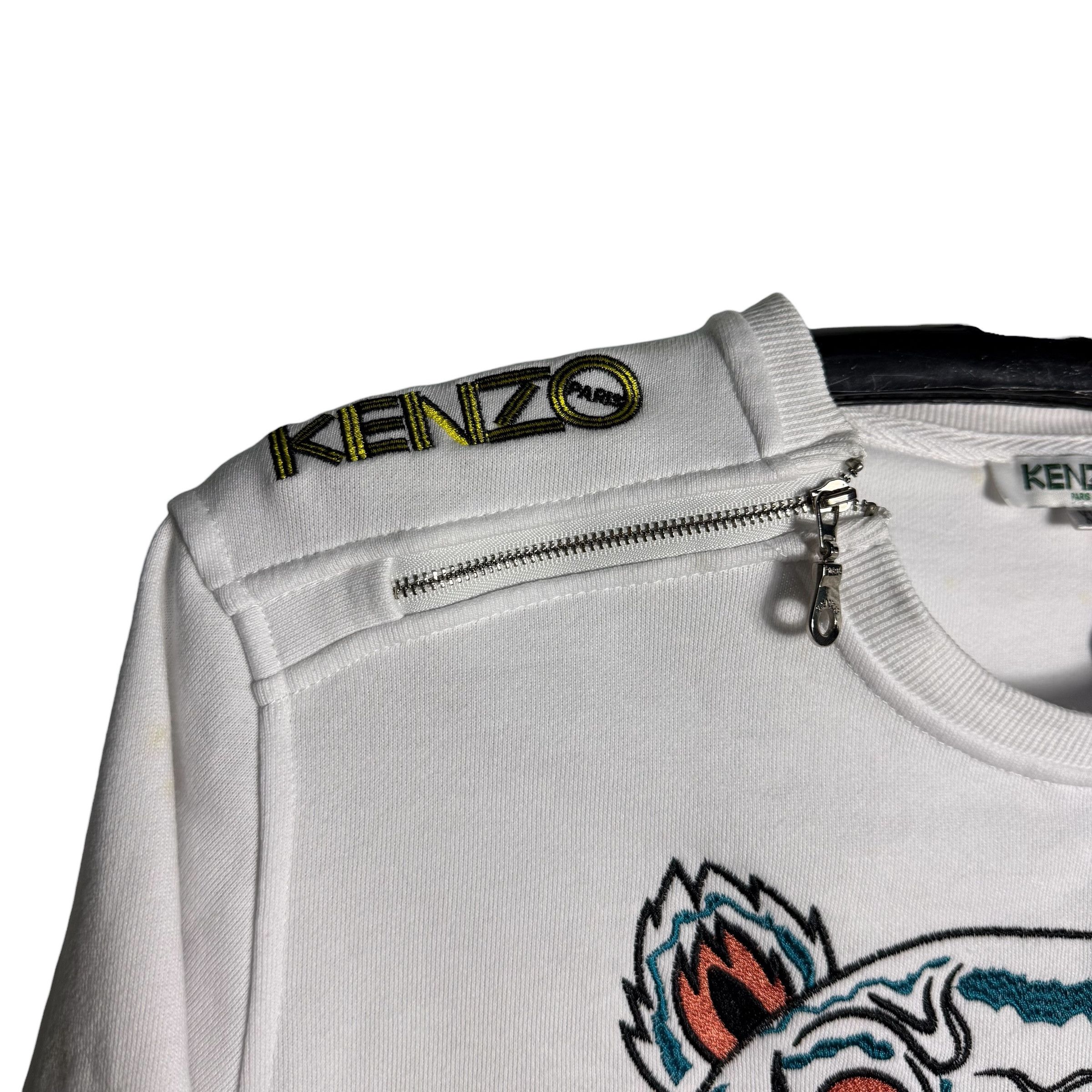 Kenzo 🔥RARE🔥Kenzo Paris Tiger Logo Embroidery Sweatshirt Size US XL / EU 56 / 4 - 4 Thumbnail