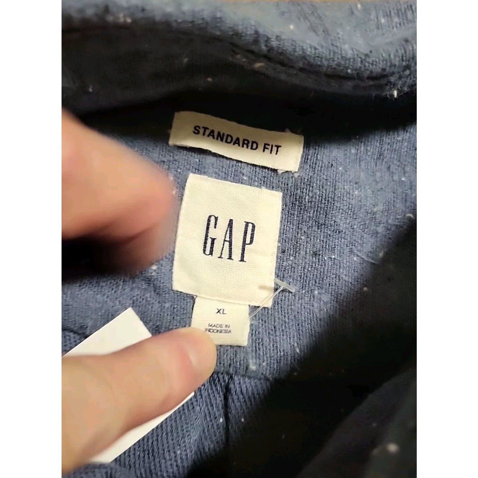 Gap Gap Shirt Men XL Button-Down Flannel Long Sleeve Slate Blue White NWT Cotton Size US XL / EU 56 / 4 - 5 Thumbnail