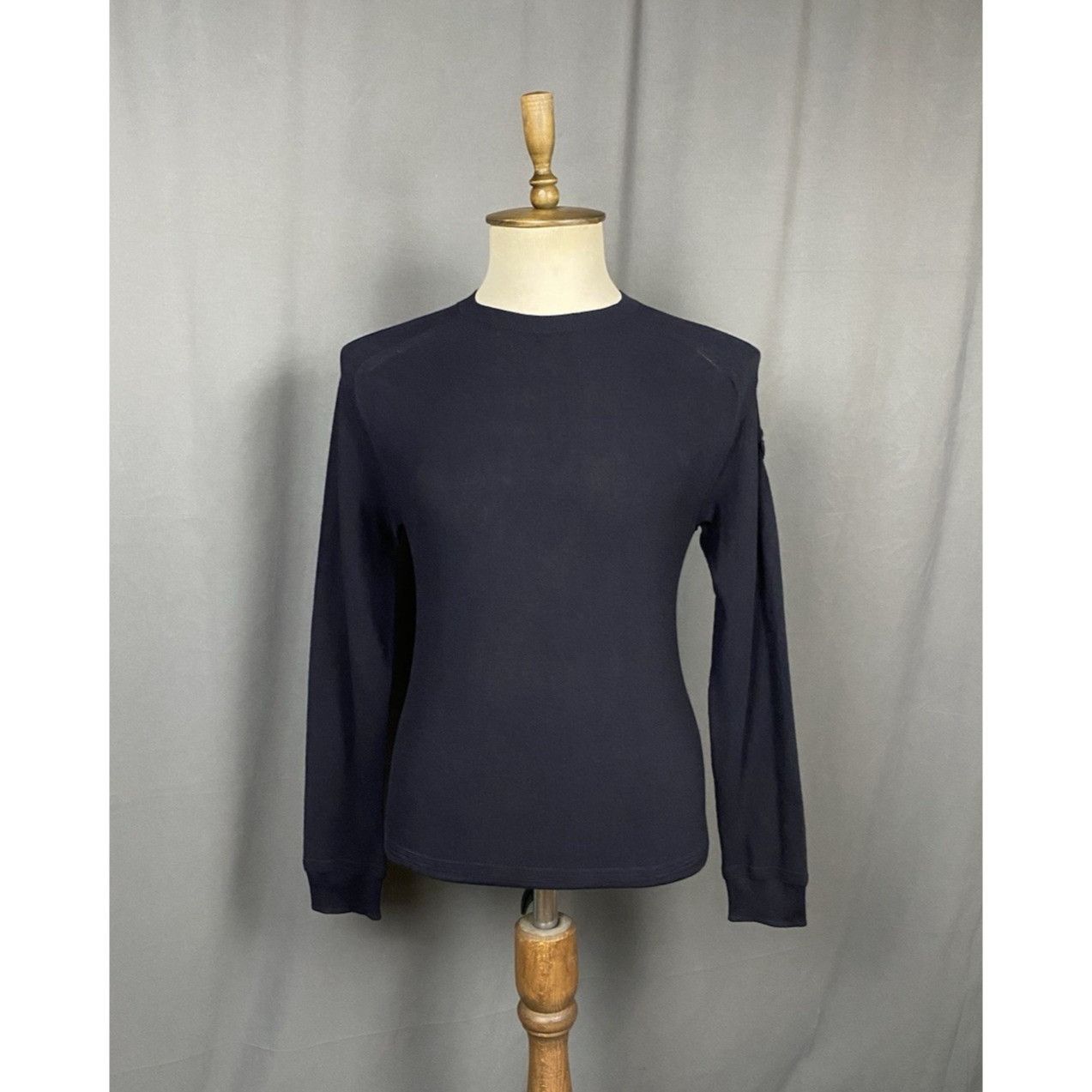 Moncler MINT! Moncler Men's Blue Cotton Cashmere Knitted Crewneck Sw Size US S / EU 44-46 / 1 - 1 Thumbnail