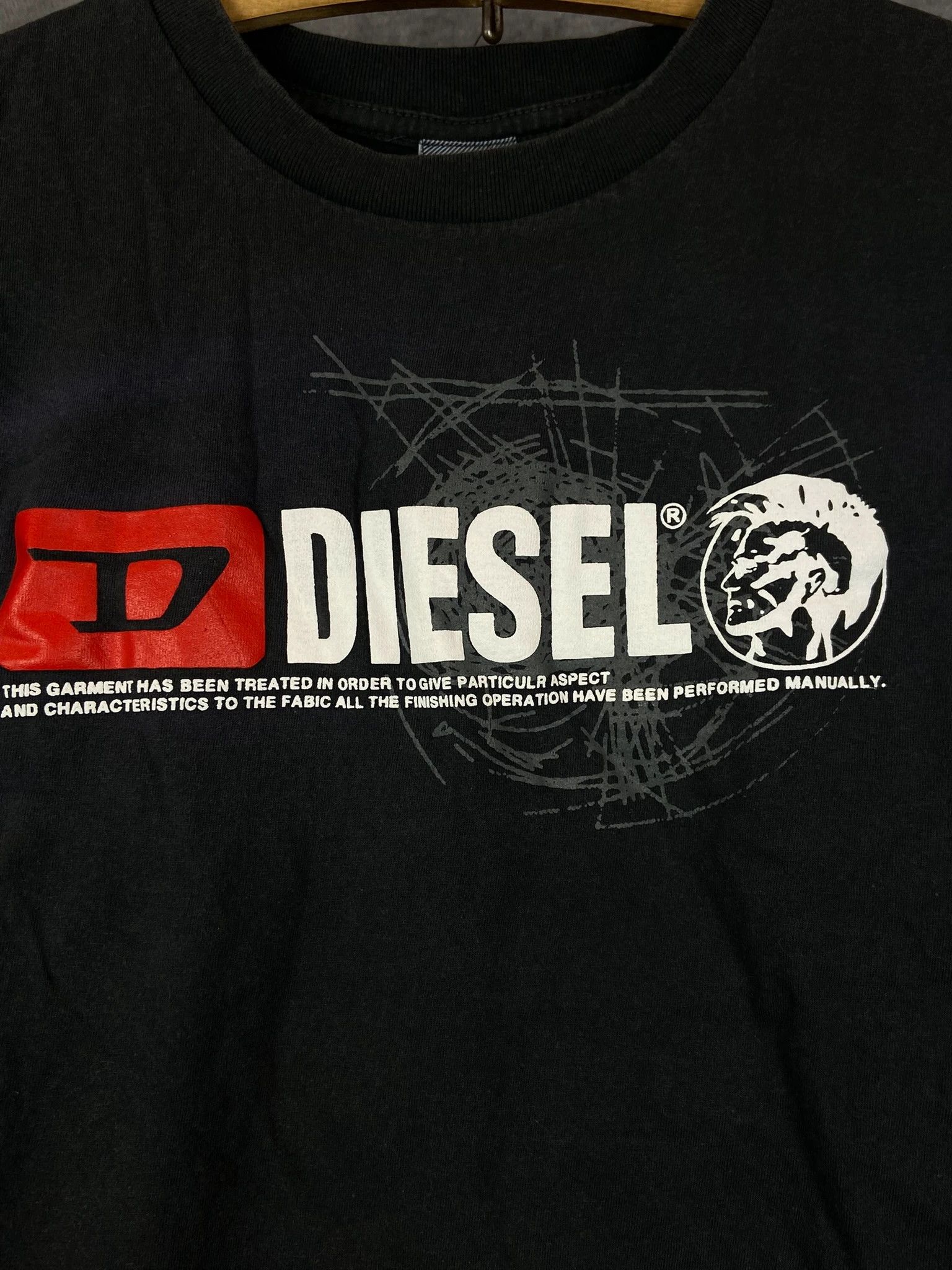 Diesel Diesel Vintage T-Shirt Grey Back Spellout Logo Print Size US M / EU 48-50 / 2 - 2 Thumbnail