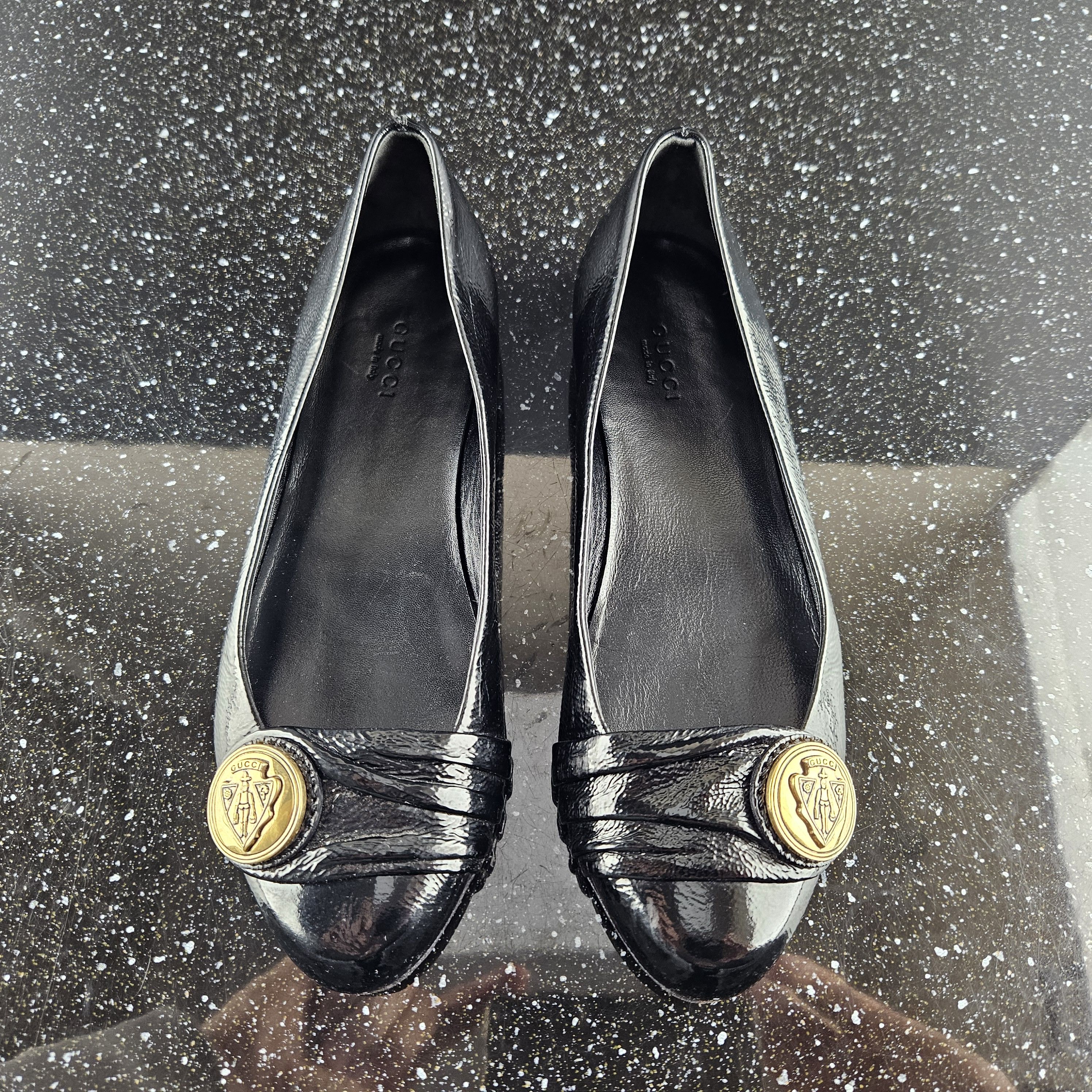 Gucci Gucci black patent leather ballets flats Sz 37 Size US 7 / IT 37 - 8 Thumbnail