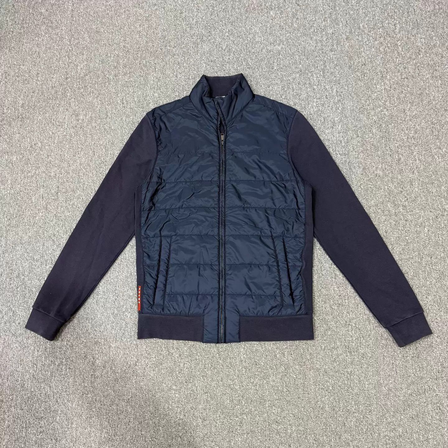 Prada Blue Quilted Zip-Up Bomber Jacket Size US M / EU 48-50 / 2 - 1 Thumbnail