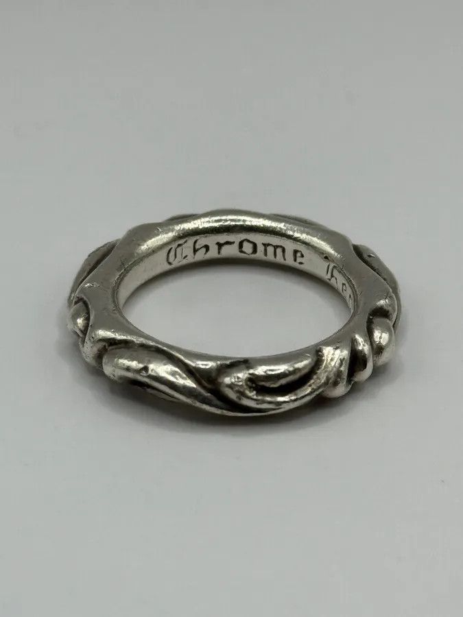 Chrome Hearts × Vintage Chrome Hearts Scroll Band Silver 925 Ring