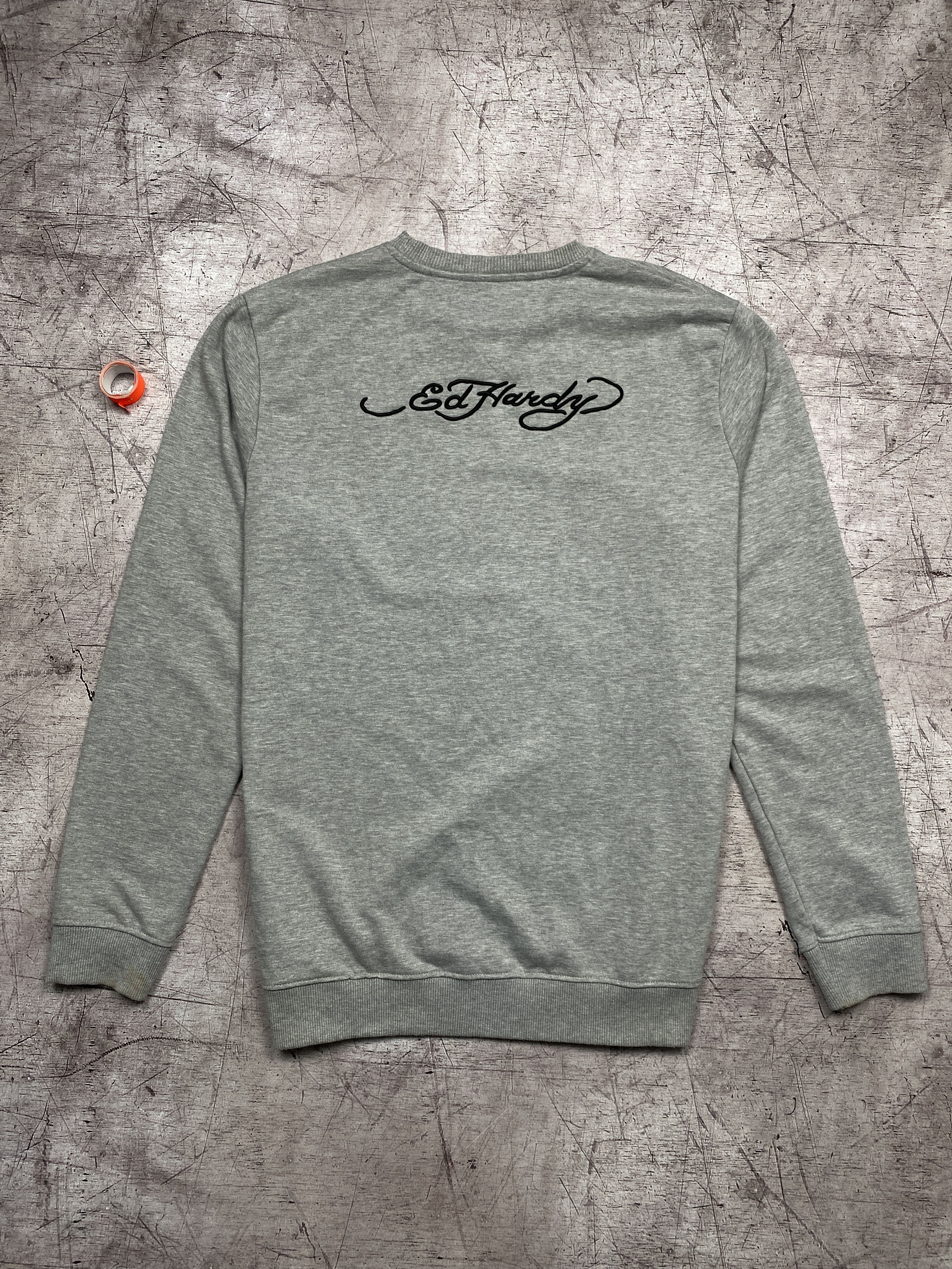 Christian Audigier × Ed Hardy × Vintage Ed Hardy Vintage Mens Big Logo Crew Neck Sweatshirt Y2K Size US XL / EU 56 / 4 - 9 Thumbnail