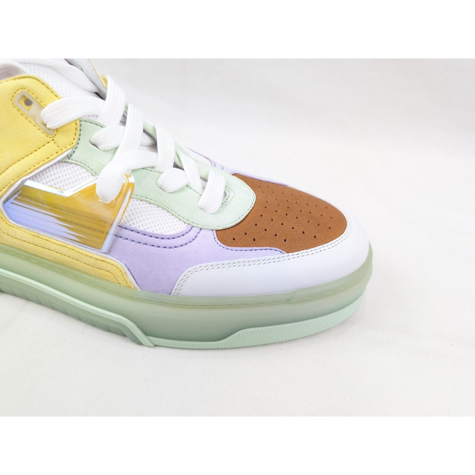 Christian Louboutin o1rshd1 Calf Astrol Loubi Flat Sneakers Studio Green/Lilac Size US 11 / EU 44 - 3 Thumbnail