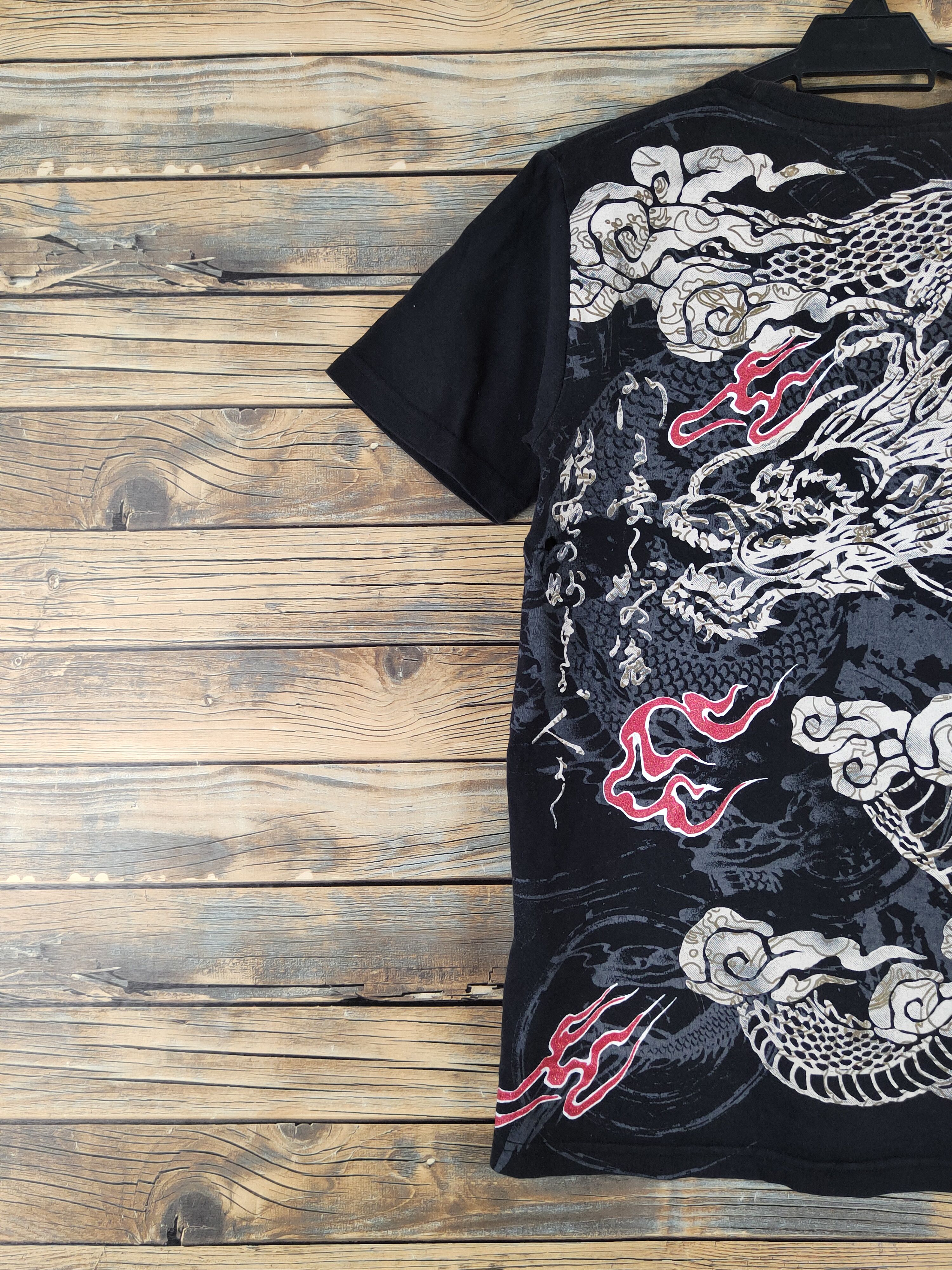 Japanese Brand DLL Cuze All Black Dragon Short Sleeve T-shirt #101 Size US S / EU 44-46 / 1 - 9 Thumbnail