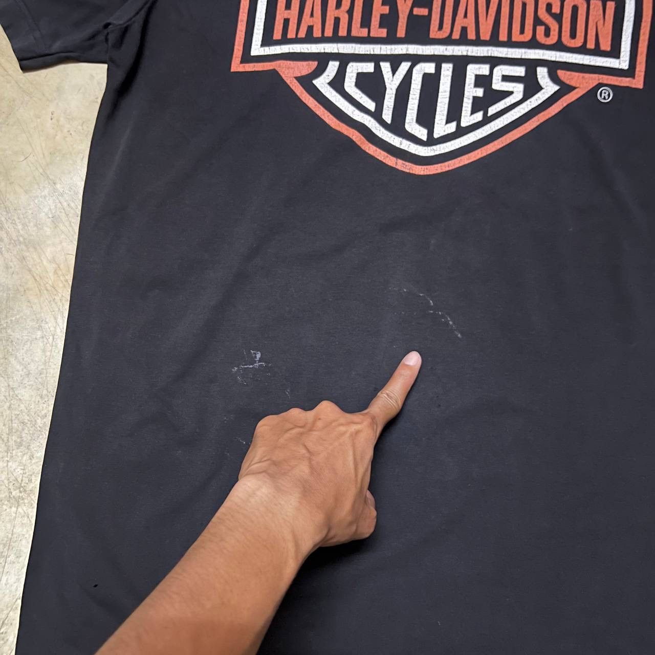 Harley Davidson Vintage Harley Davidson Big Logo Distressed Shirt Size US L / EU 52-54 / 3 - 5 Thumbnail