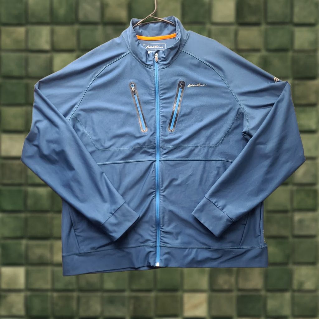 Eddie Bauer Eddie Bauer Motion Jacket Mens XL Blue Regular Fit Water Resistant Lightweight Zippered Pockets Breathable Softshell Jackets Size US XL / EU 56 / 4 - 1 Thumbnail