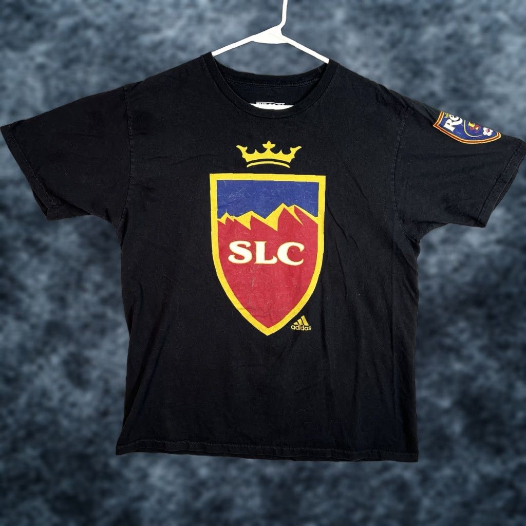 Adidas VINTAGE Adidas Go To Real Salt Lake Soccer T Shirt Adult XL Black Mens Size US XL / EU 56 / 4 - 1 Thumbnail