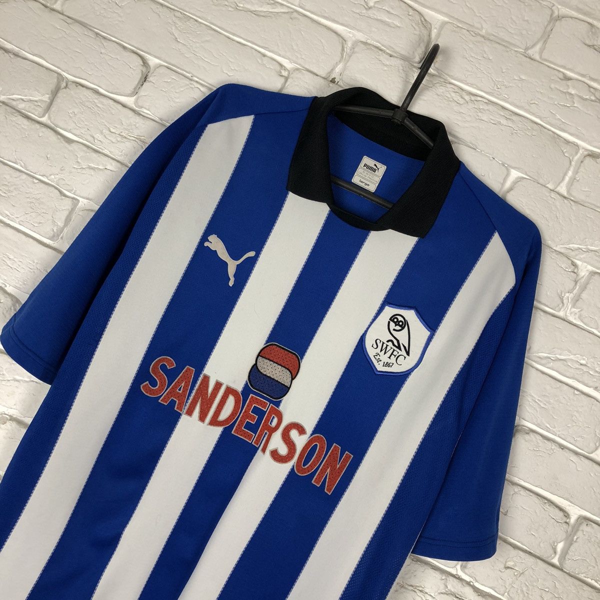 Puma Sheffield Wednesday 1999 2000 home soccer jersey vintage Size US L / EU 52-54 / 3 - 2 Thumbnail