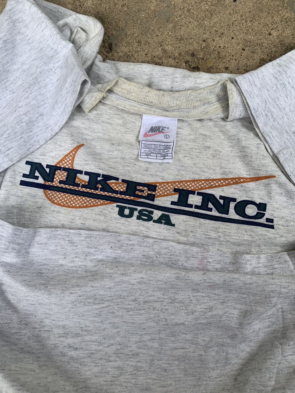 Nike × Vintage Tshirt NIKE INC USA Swoosh Size US XL / EU 56 / 4 - 2 Thumbnail
