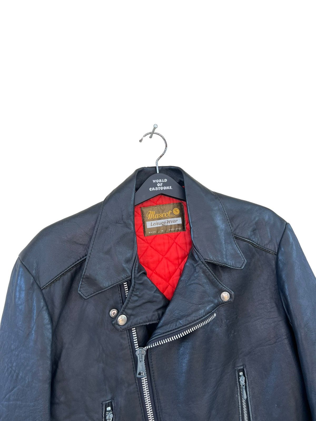 Vintage Vintage 70s Mascot England Black Leather Rider Jacket Racer Size US L / EU 52-54 / 3 - 7 Thumbnail
