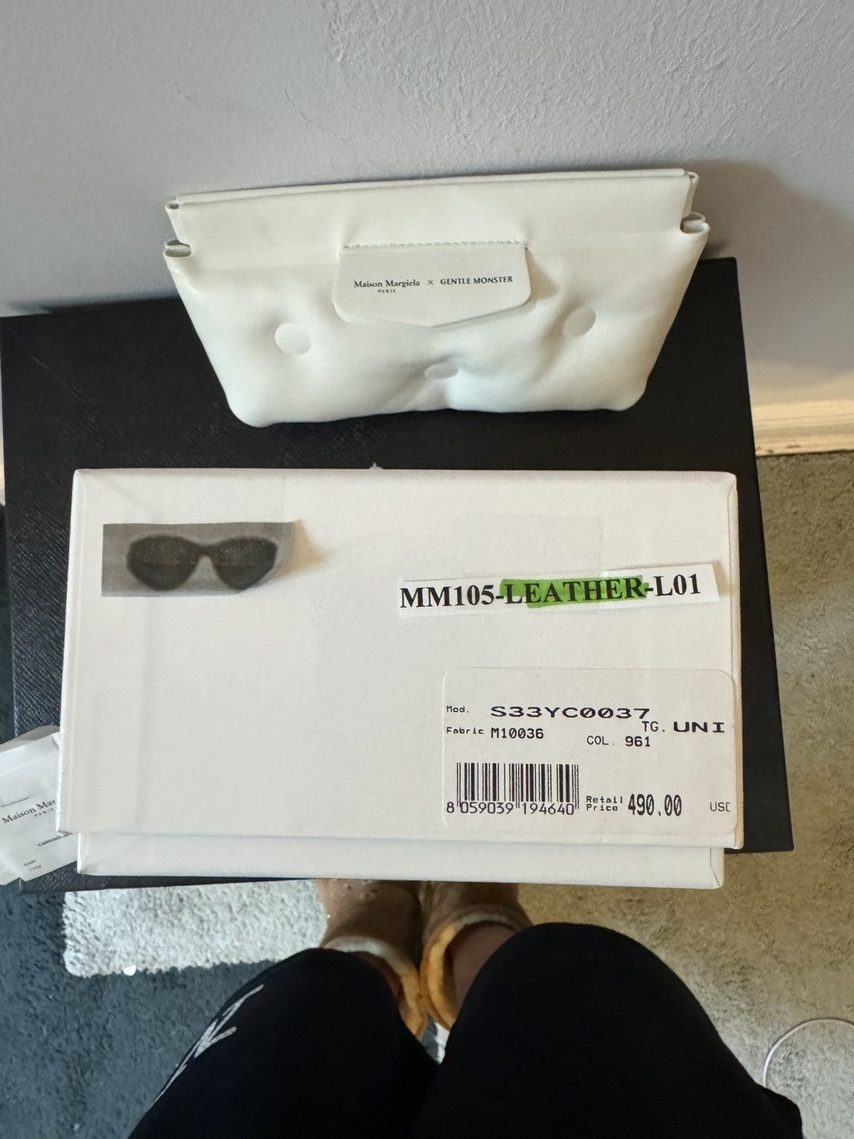Maison Margiela MM105 leather sunglasses | Grailed