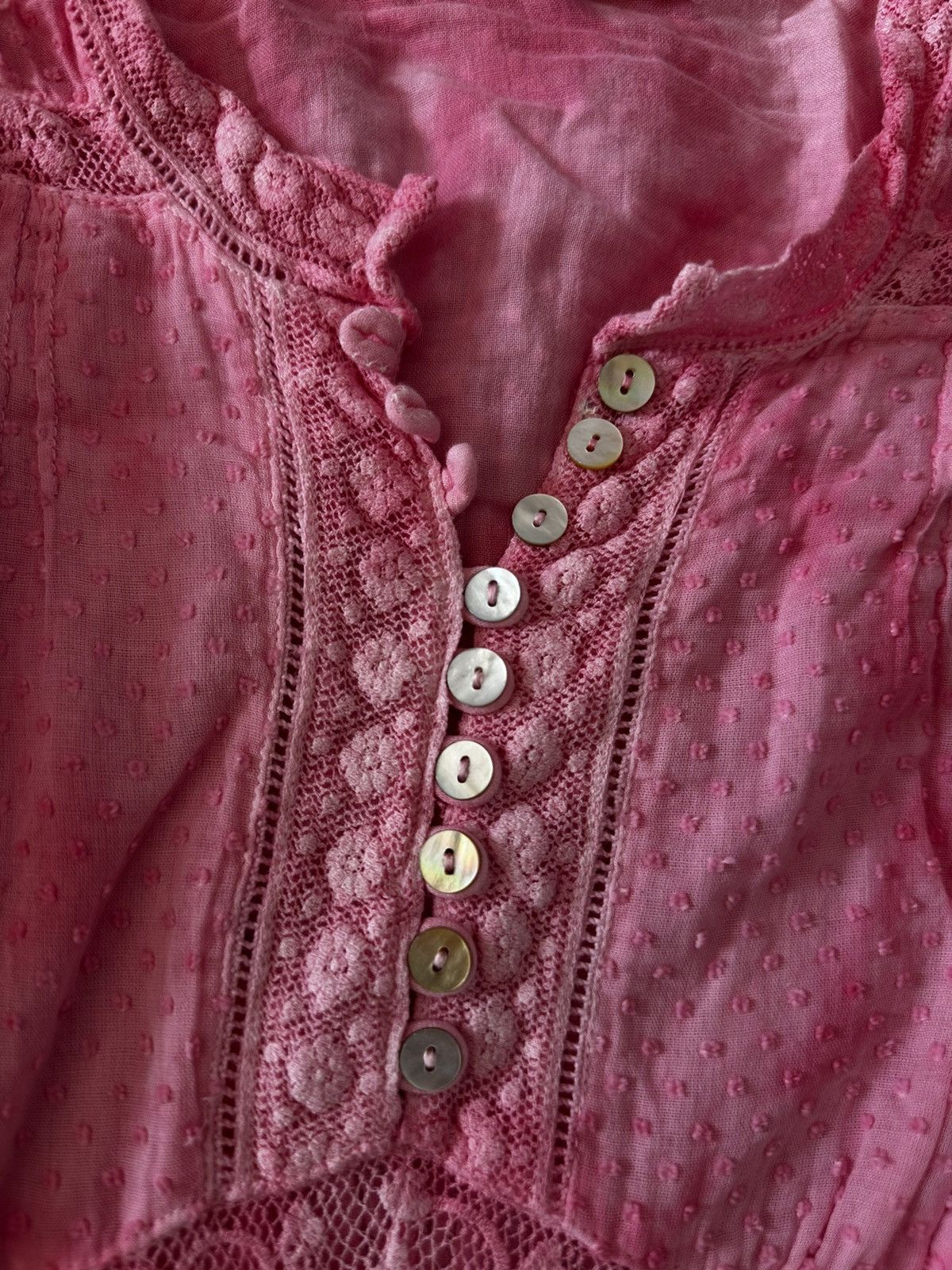 LoveShackFancy LoveShackFancy pink tie dye dress Size XS / US 0-2 / IT 36-38 - 3 Thumbnail