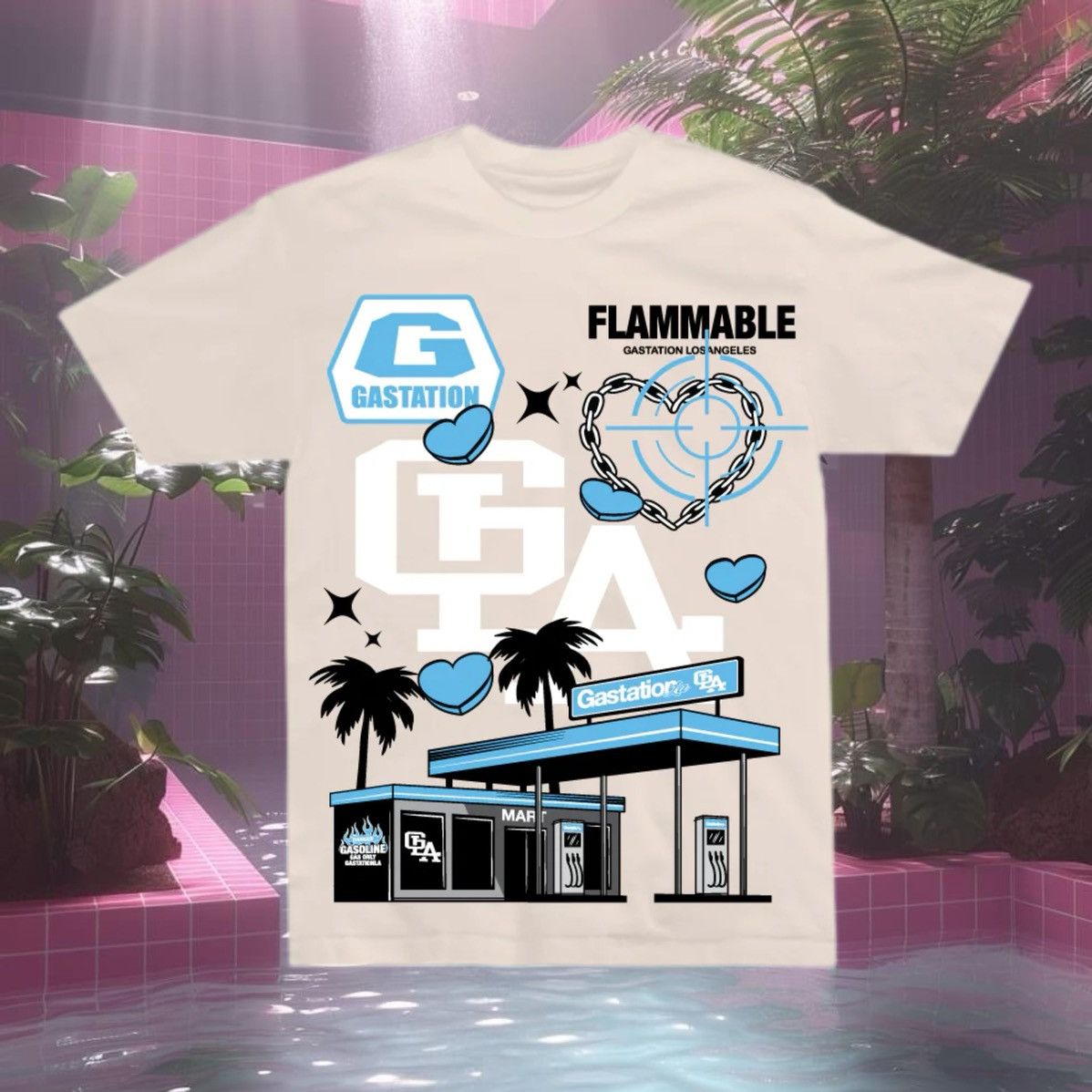 Other Gas Station LA - Essential Oversized Tee in Beige Size US S / EU 44-46 / 1 - 8 Thumbnail