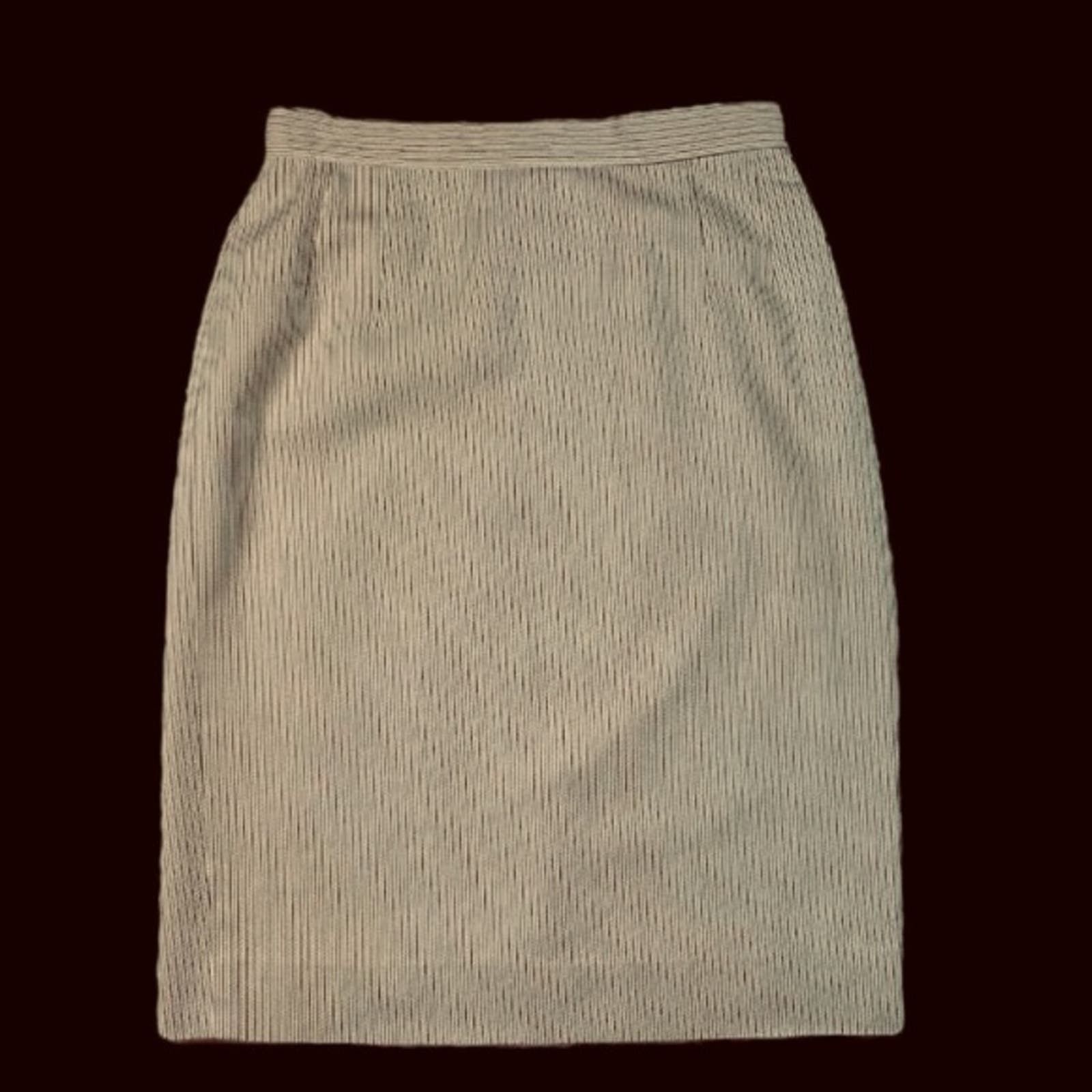 image of Giorgio Armani Business Skirt In Cream/tan | Size 2, Women's