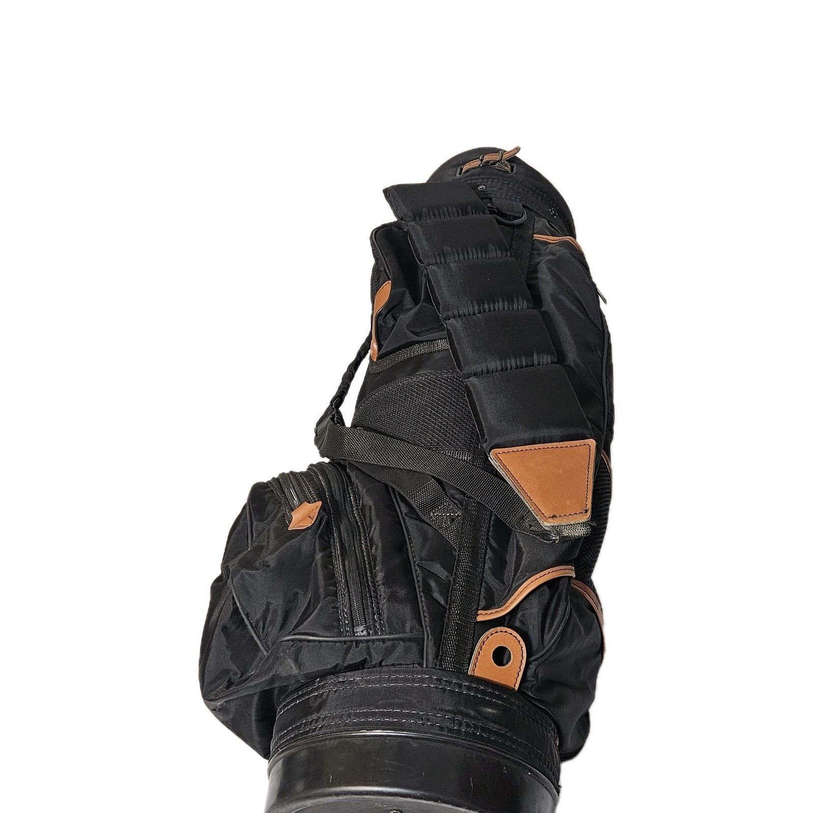 Burton VTG Burton Golf Bag 6 Way Black Brown Leather Trim Size ONE SIZE - 5 Thumbnail