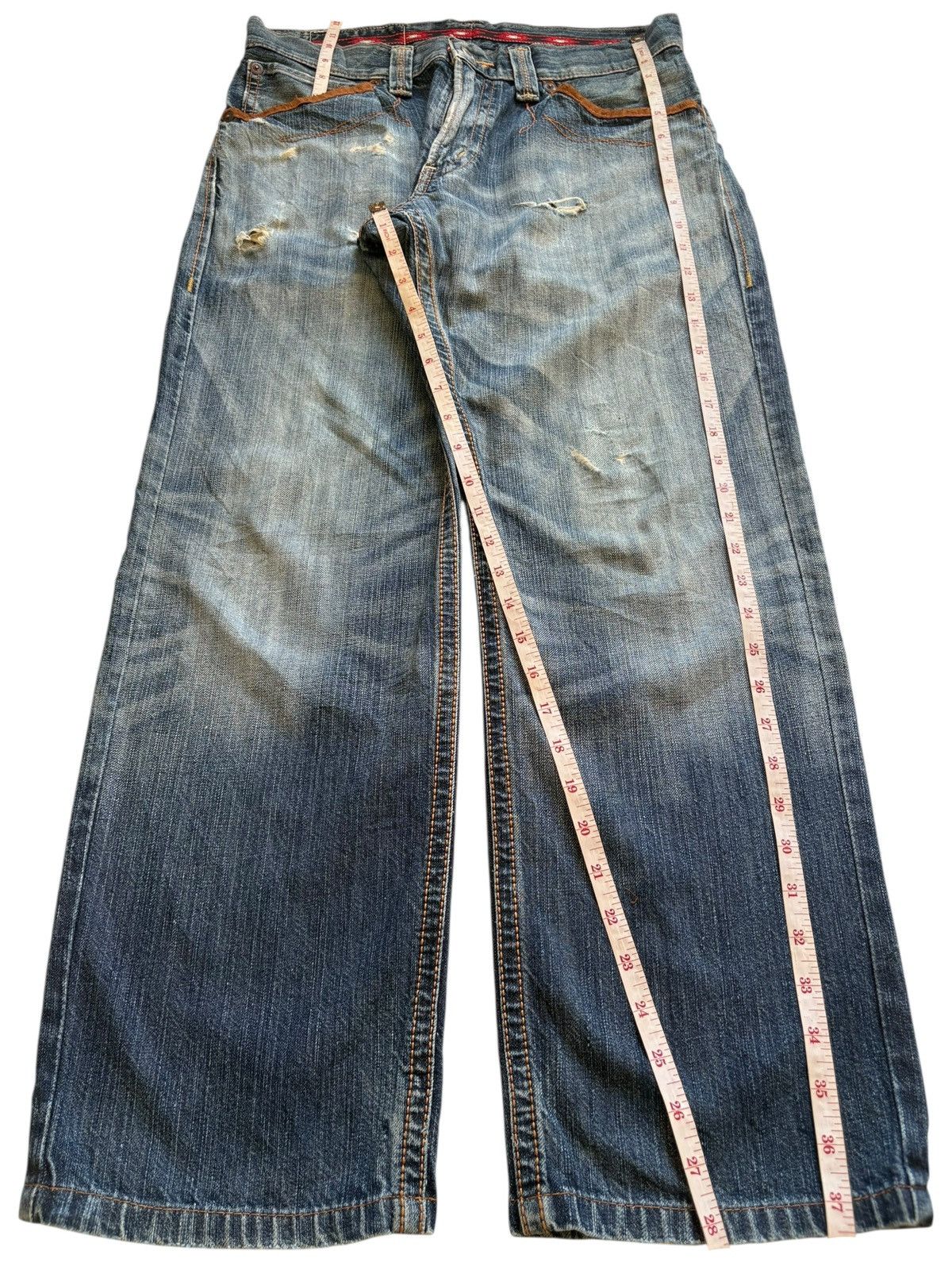Edwin Exclusive Vintage Edwin 434 Faded Wash Distressed Loose Jean Size US 32 / EU 48 - 13 Thumbnail