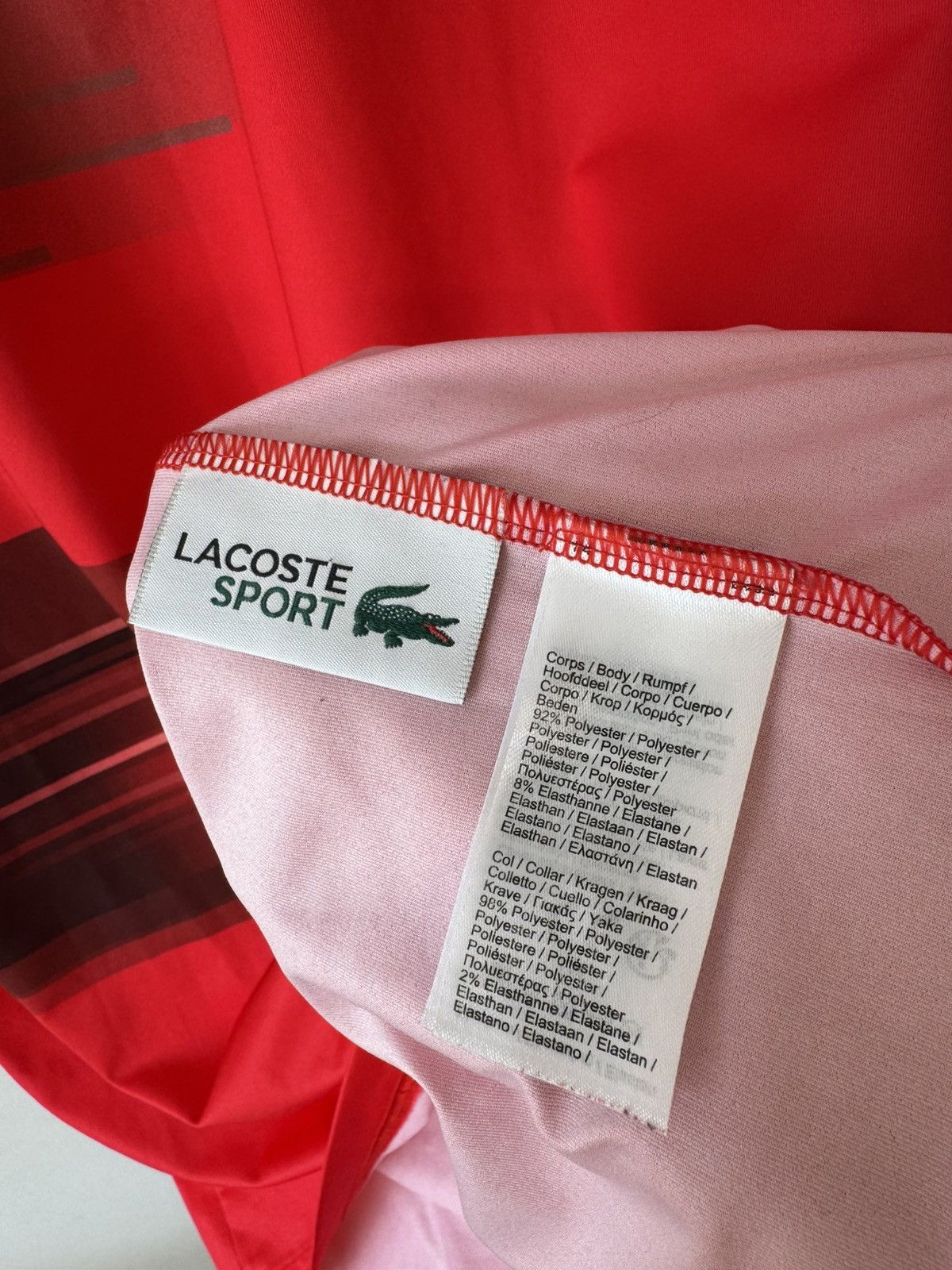 Lacoste Lacoste Sport Novak Djokovic Polo T-shirt Red Jersey Size US M / EU 48-50 / 2 - 15 Thumbnail