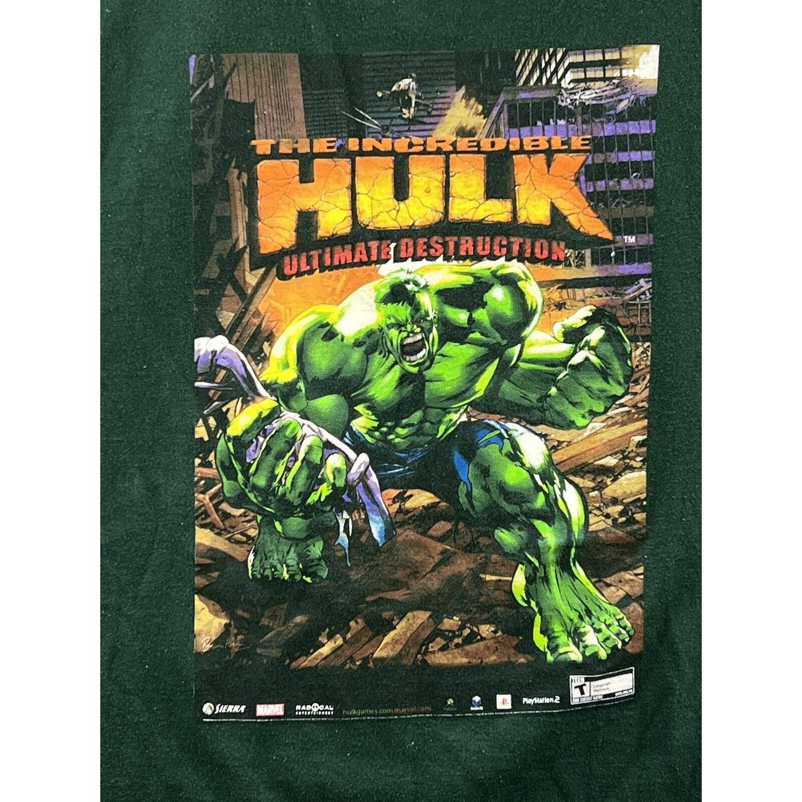 Marvel Incredible Hulk Ultimate Destruction Video Game Tee, image size:1600x1600