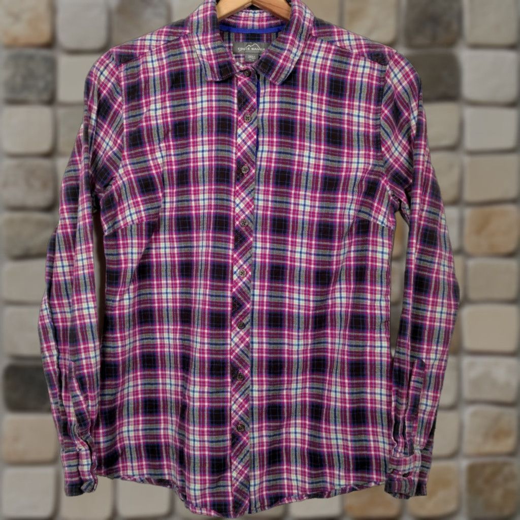 Eddie Bauer Eddie Bauer Shirt Women M Pink Plaid Flannel Cotton Button-Up Outdoorsy Casual Workwear Womens Size M / US 6-8 / IT 42-44 - 1 Thumbnail