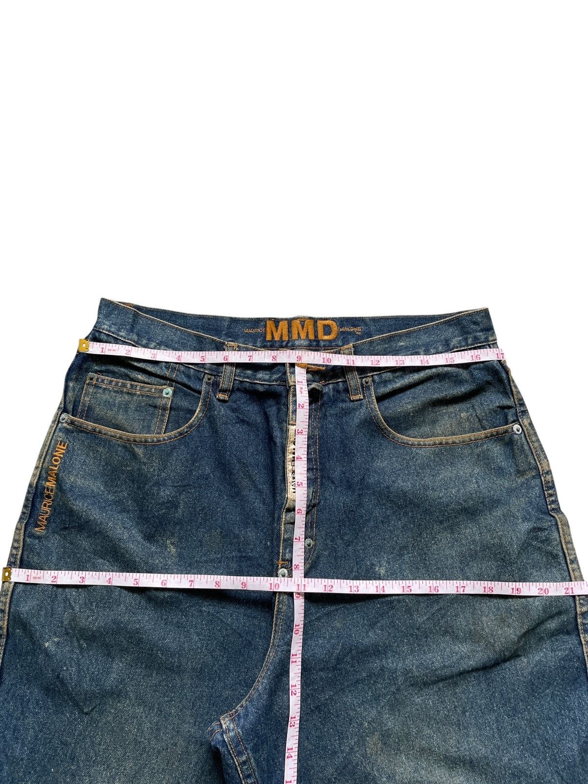 Japanese Brand Vintage Japanese Brand Mud Wash Distress Loose Jean Shorts Size US 34 / EU 50 - 14 Thumbnail