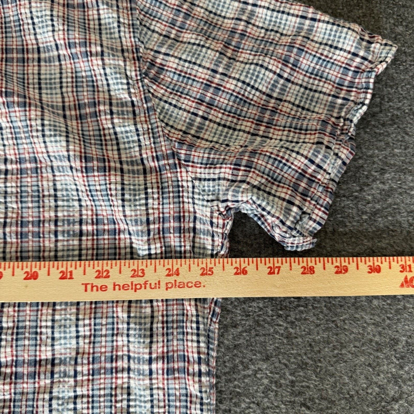 Barbour Barbour Seersucker Mens XXL Short Sleeve Button Shirt Plaid Size US XXL / EU 58 / 5 - 6 Thumbnail