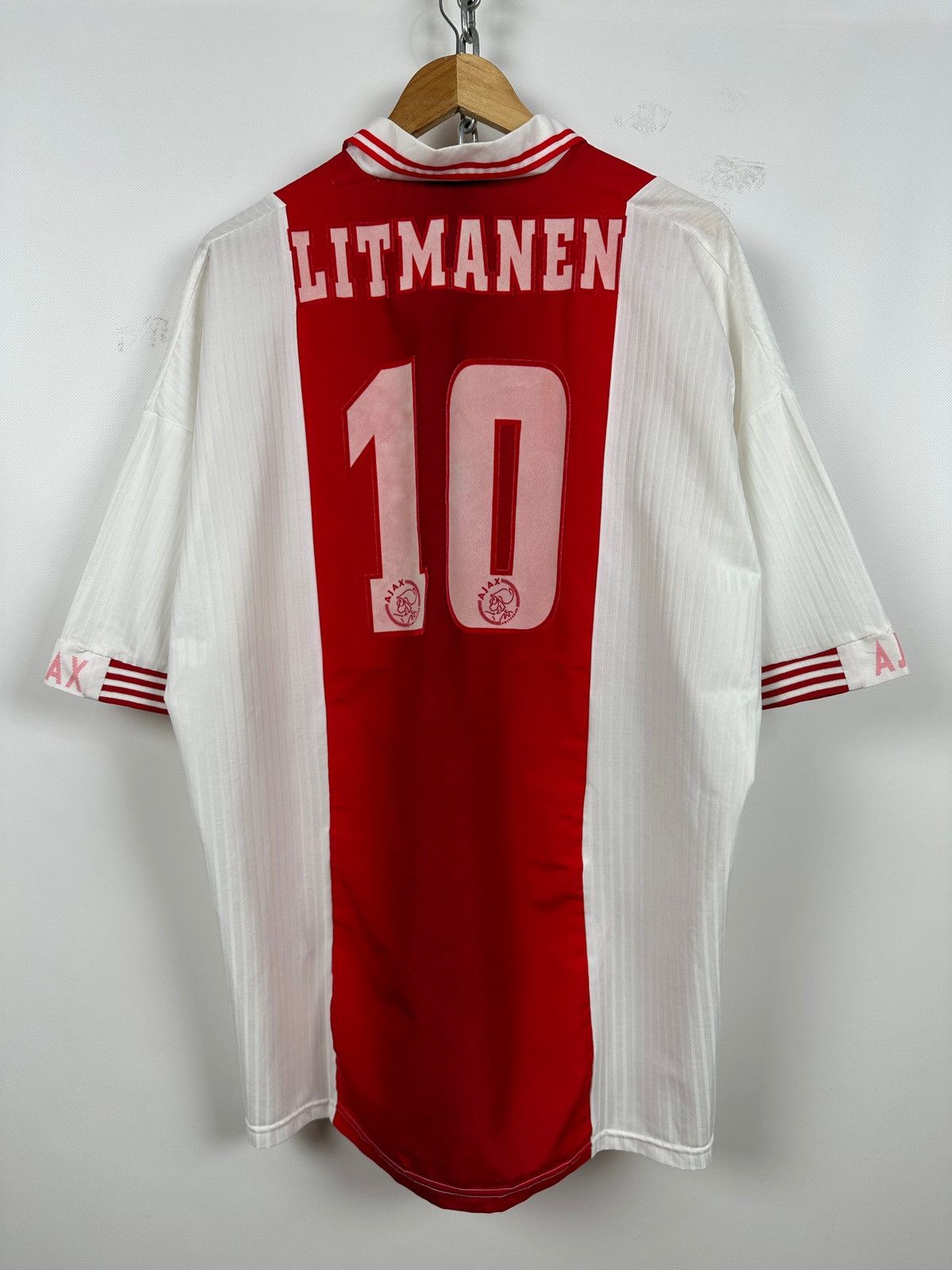 Umbro 1997 Umbro Ajax Amsterdam Litmanen #10 Vintage Soccer Jersey Size US XXL / EU 58 / 5 - 2 Thumbnail