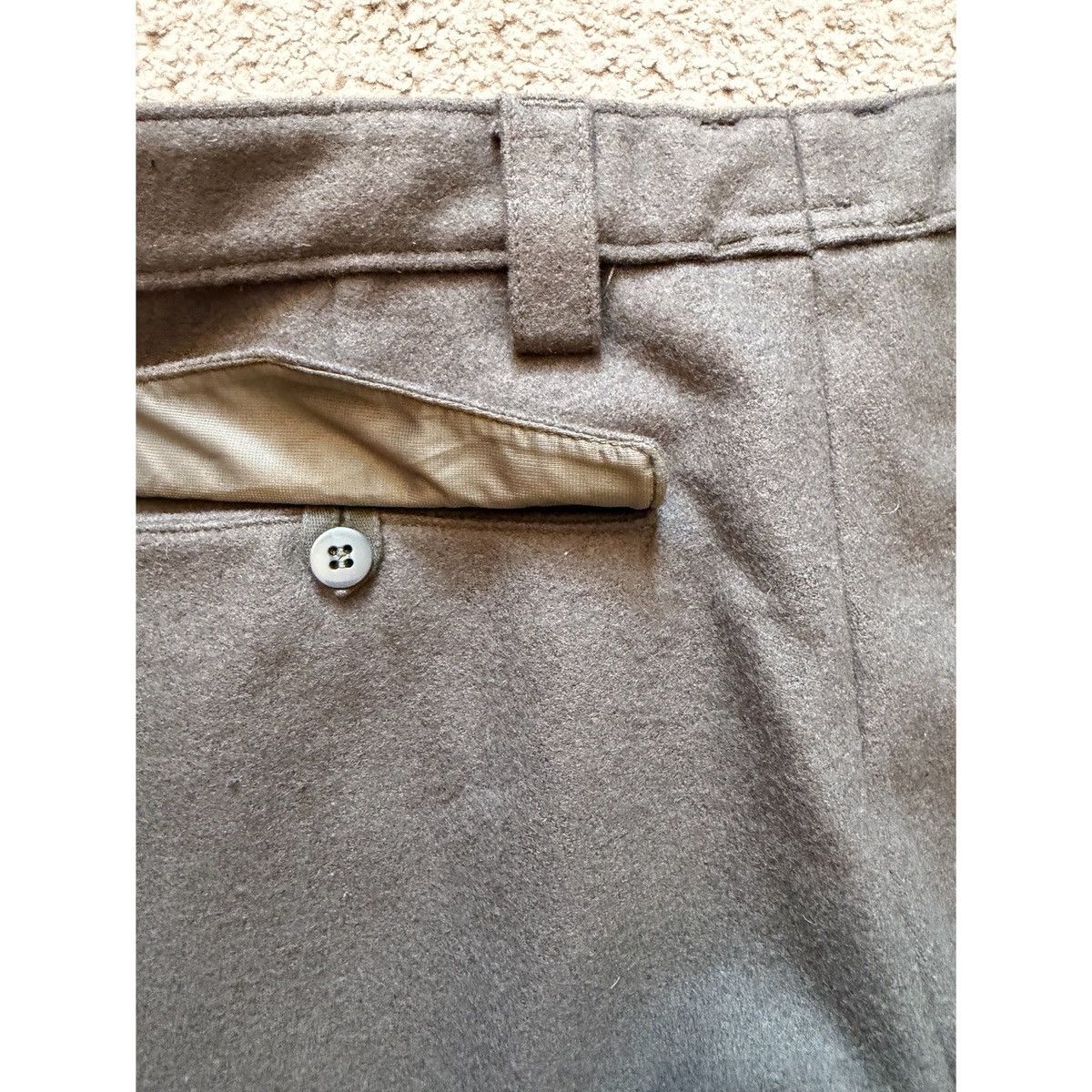 Vintage VINTAGE PLEATED GERMAN WOOL PANTS Size US 30 / EU 46 - 10 Thumbnail