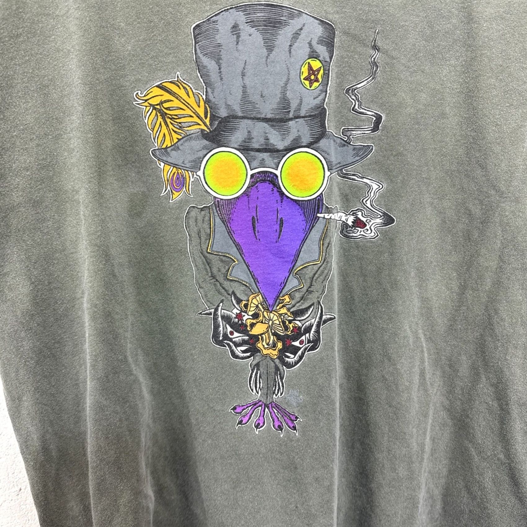 Fruit Of The Loom VINTAGE The Black Crowes T-Shirt XL Green Unisex Adults Shirt 90s Band Rock Logo Graphic Print Short Sleeve Crew Neck Cotton Knit Size US XL / EU 56 / 4 - 2 Thumbnail
